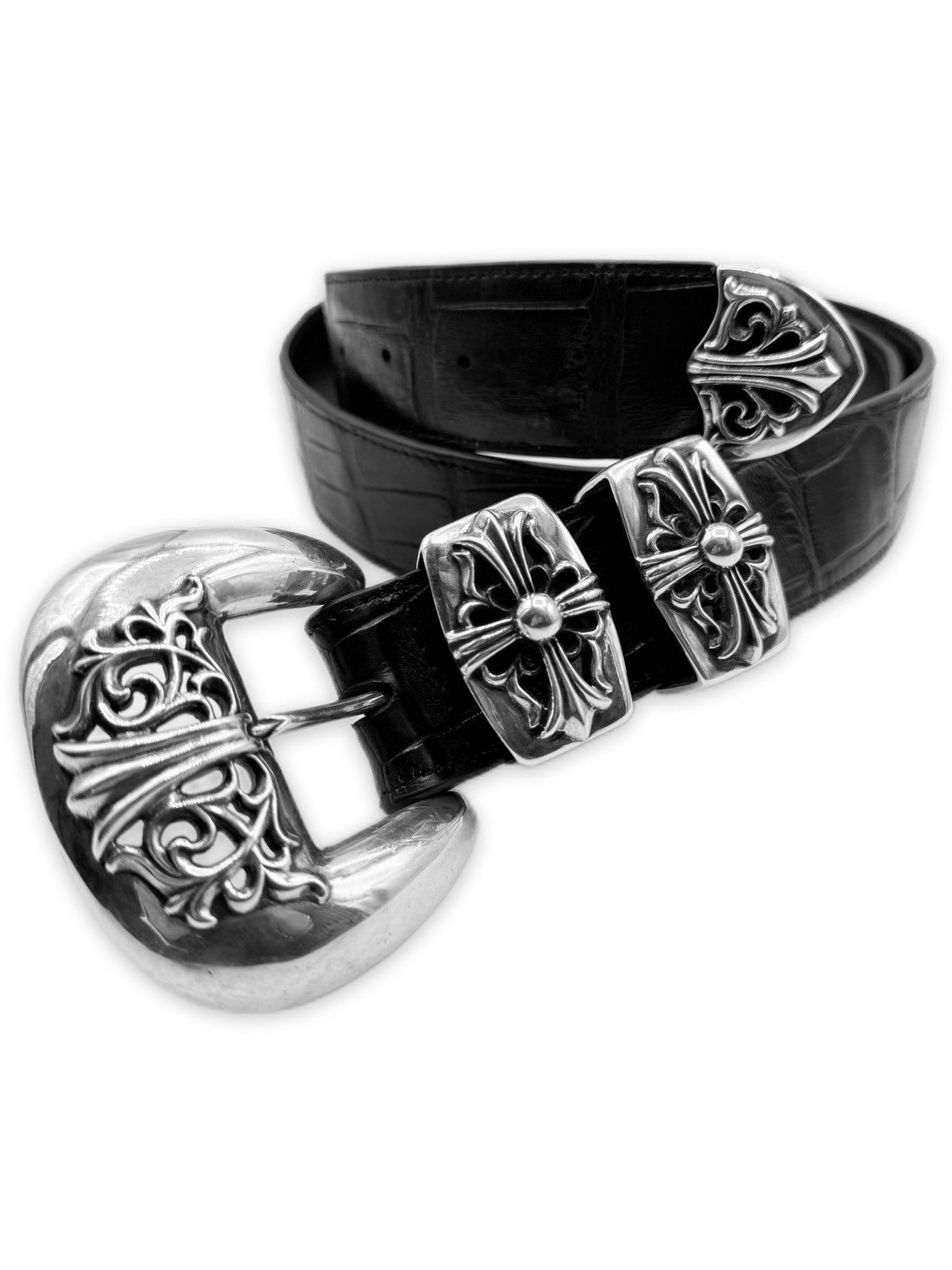 Chrome Hearts Chrome Hearts Alligator Leather 4 Piece Belt Size 38 - 1 Thumbnail