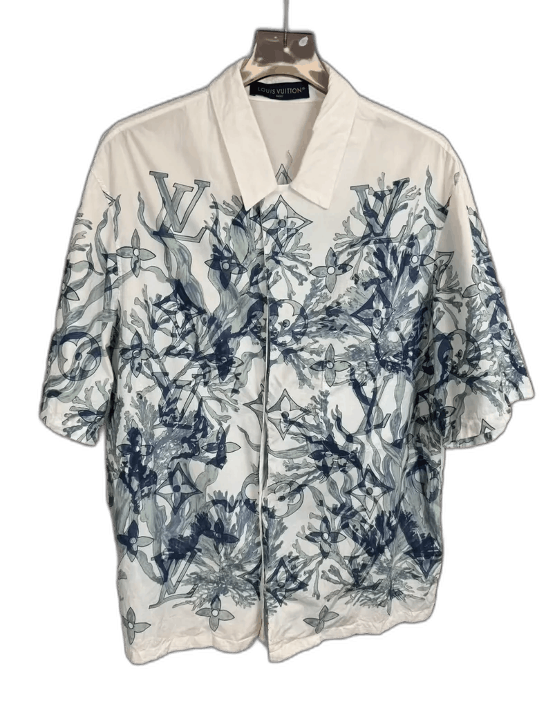 Louis Vuitton Louis Vuitton Short Sleeve Shirt with Floral Print-yf Size US L / EU 52-54 / 3 - 1 Thumbnail