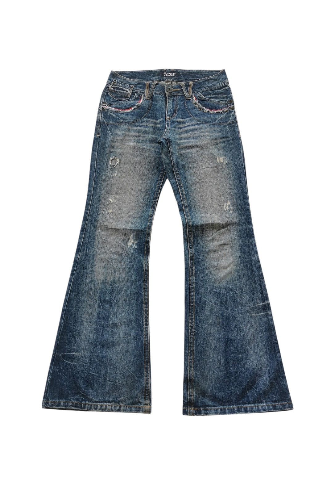 Le Grande Bleu (L.G.B.) Fiappar Distressed Flare Jeans 🔹LGB Inspire Size US 30 / EU 46 - 1 Thumbnail