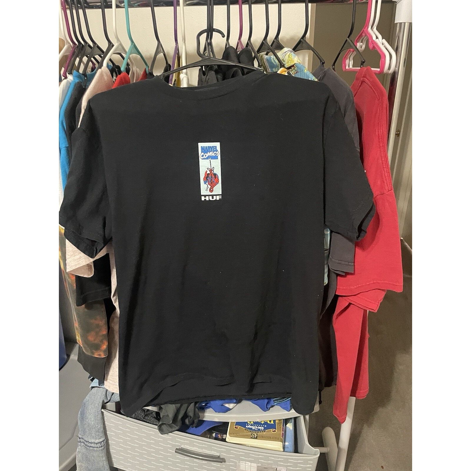 Huf Size Medium- Marvel x Huf Spider-Man Black Tshirt Spiderman Size US M / EU 48-50 / 2 - 2 Thumbnail