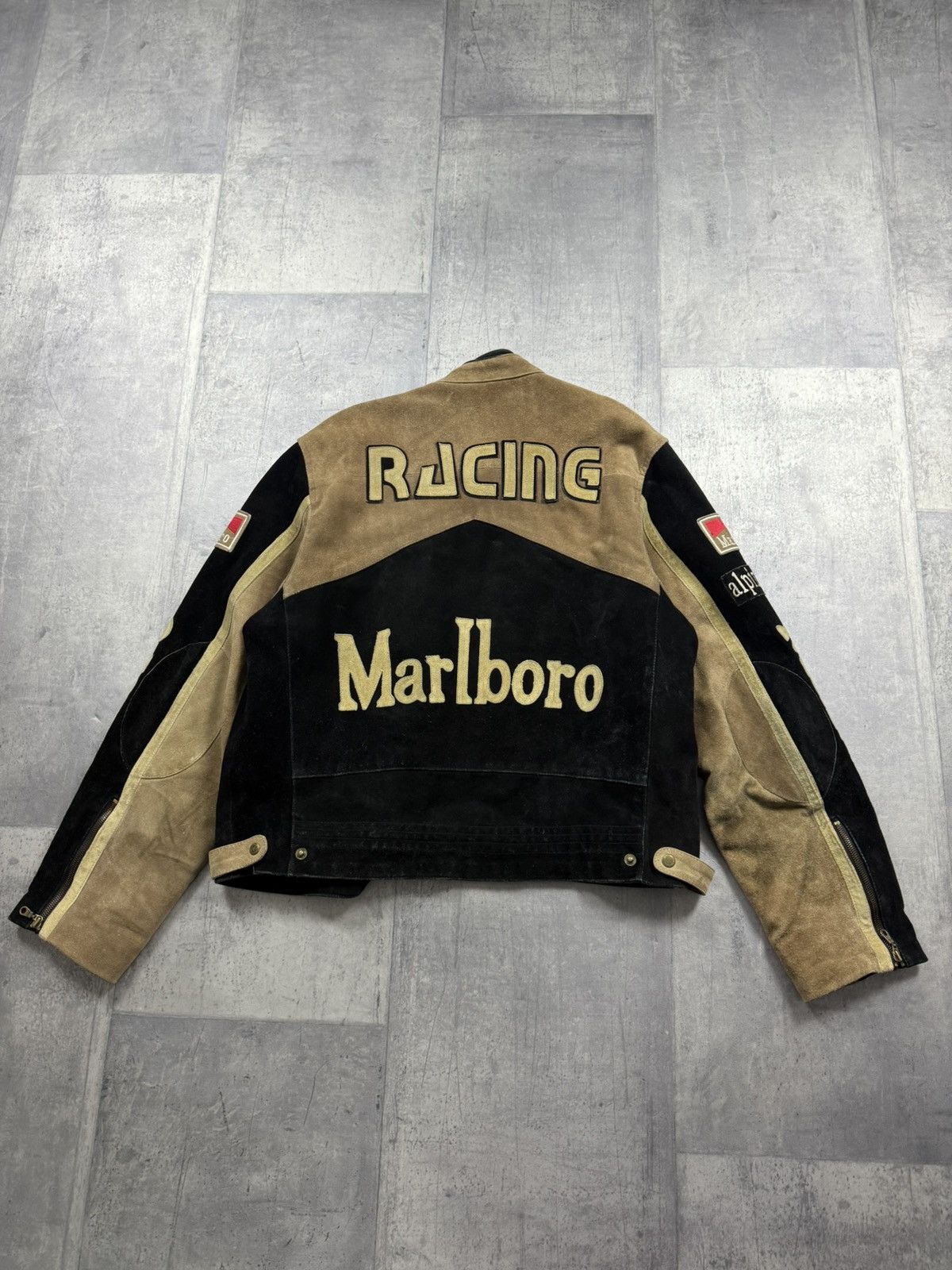 Marlboro Marlboro vintage leather jacket race jacket Size US XL / EU 56 / 4 - 20 Thumbnail
