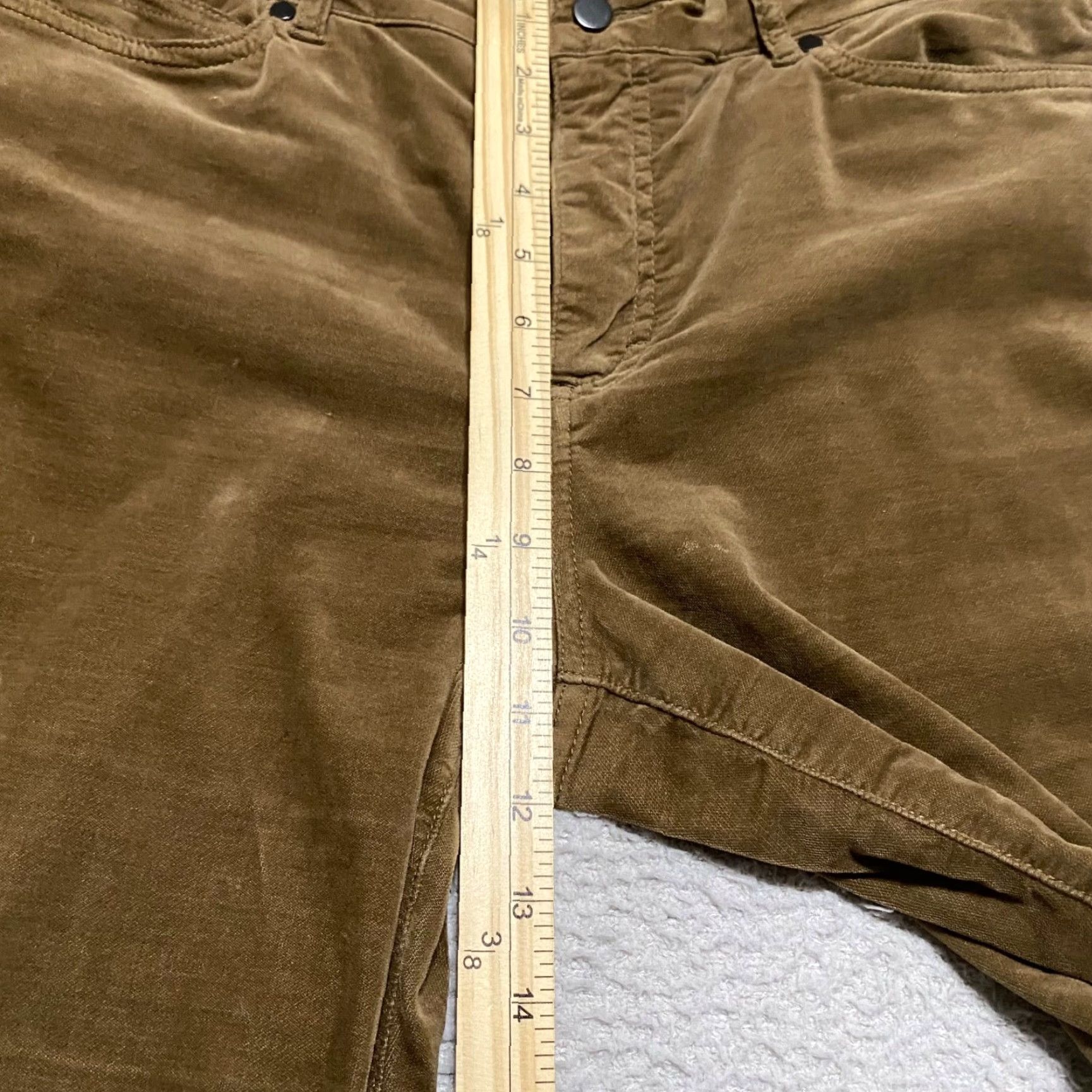 J.McLaughlin J McLaughlin Pants Womens sz 14 Brown Straight Leg Velvet Velour Ankle Size 36" / US 14 / IT 50 - 4 Thumbnail