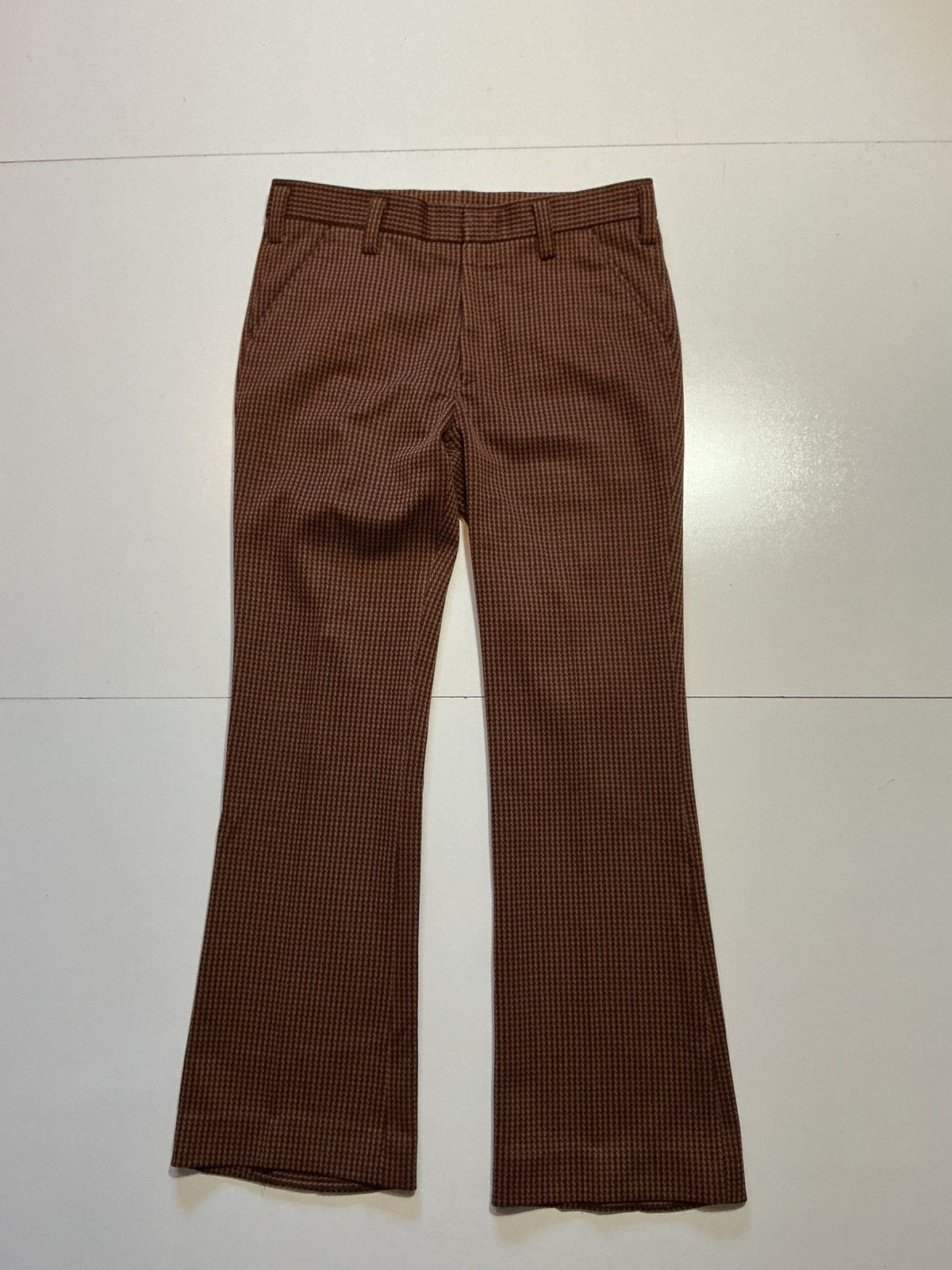 Vintage Vintage 70s Houndstooth Knit Flare Disco Leisure Dress Pants Size US 34 / EU 50 - 1 Thumbnail