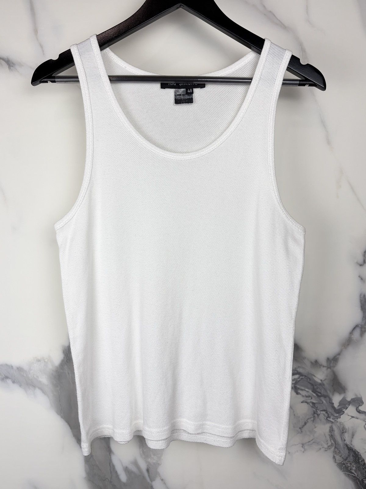 Raf Simons SS99 Raf Simons Kinetic Youth Mesh Sleeveless Tank Top White Size US M / EU 48-50 / 2 - 1 Thumbnail