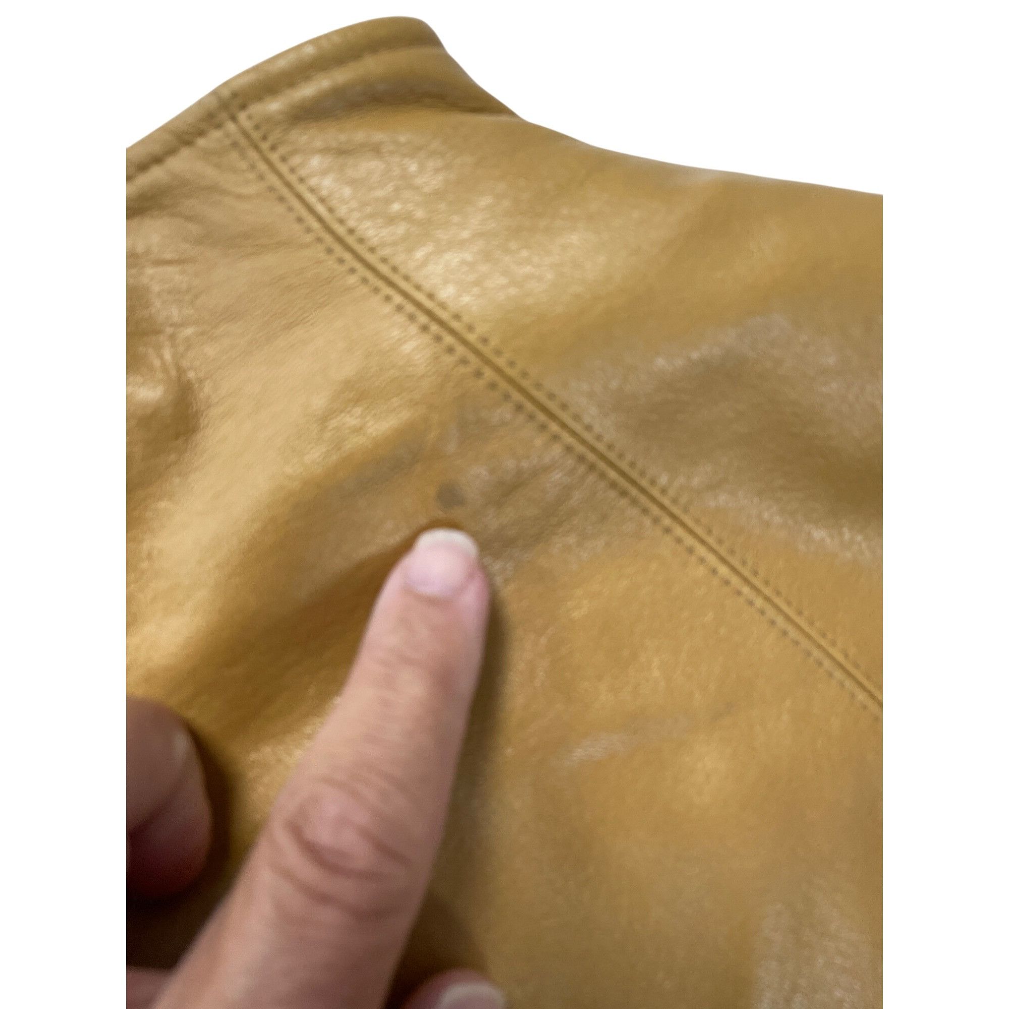 Other Marcia Collection Vintage womans Tan Italian Leather Jacket Size L / US 10 / IT 46 - 12 Thumbnail