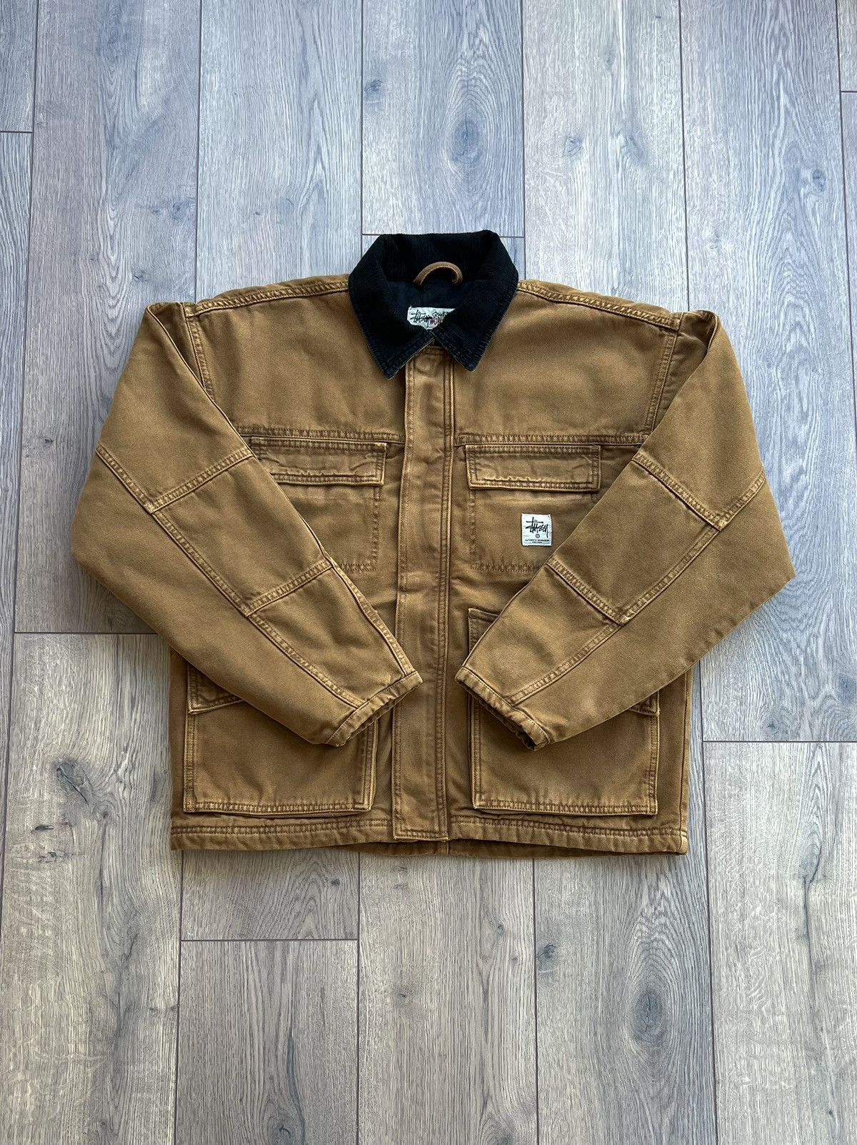 Stussy Stussy Washed Canvas Shop Jacket Bronze Medium Size US M / EU 48-50 / 2 - 2 Thumbnail