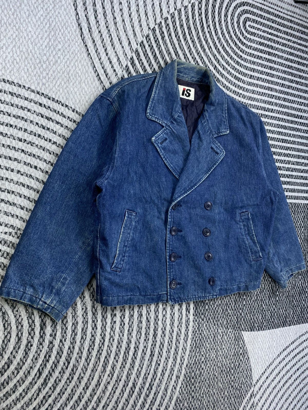 Issey Miyake Vintage Issey Miyake Double Breast Denim Jacket Size US L / EU 52-54 / 3 - 3 Thumbnail