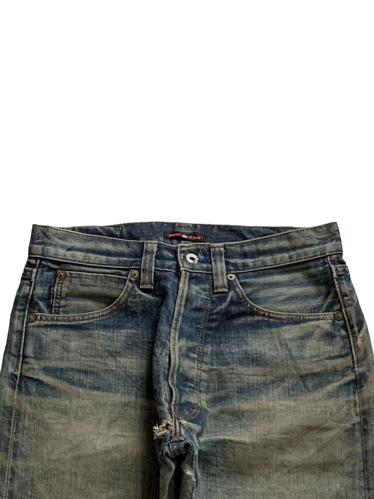Hypebeast Vintage Paul Smith Red Ear Selvedge Mud Wash Rip Baggy Jeans Size US 31 - 5 Thumbnail