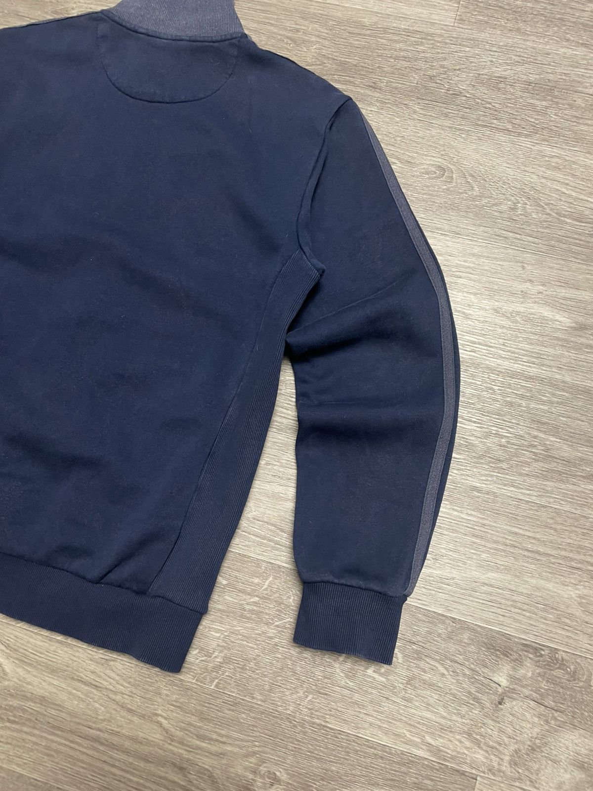 Adidas Vintage Adidas 3-Stripe Cotton Track Jacket Navy Blue Y2K Size US S / EU 44-46 / 1 - 17 Thumbnail