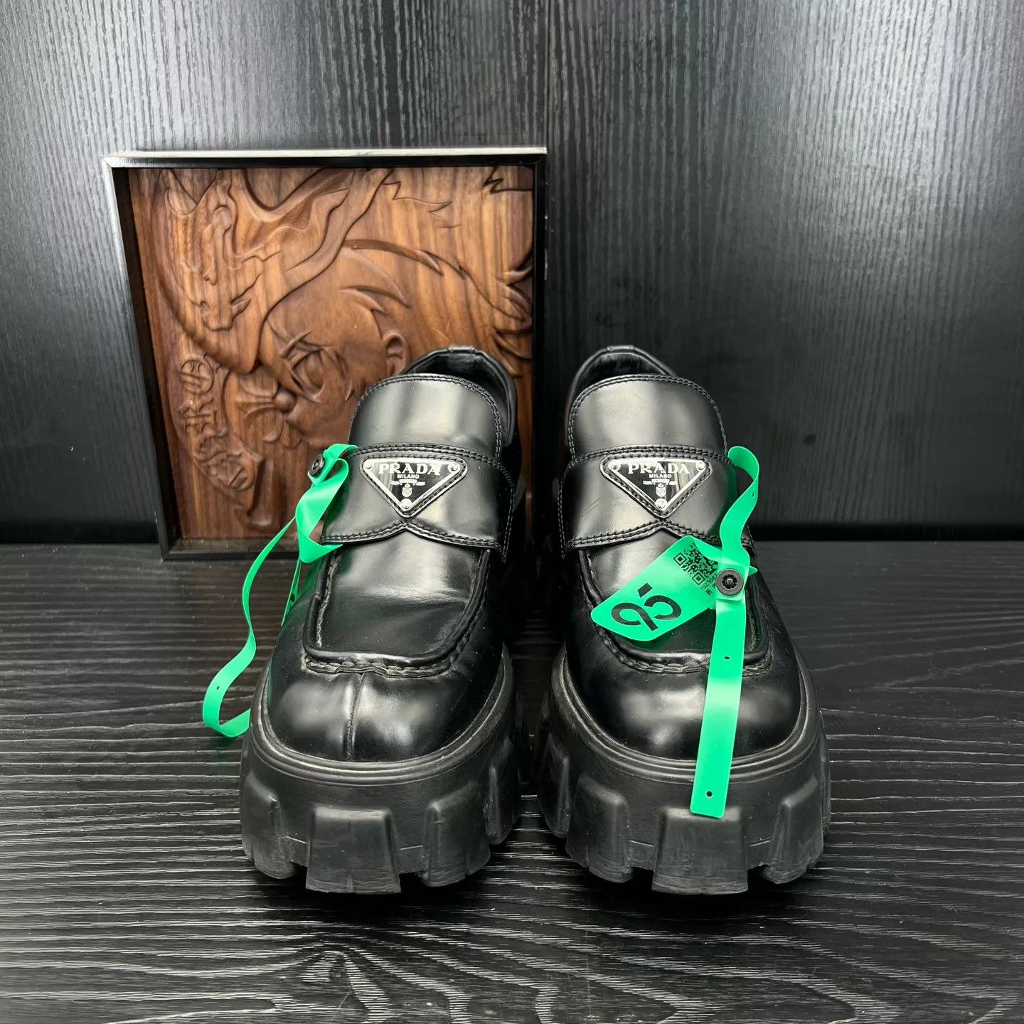 Prada PRADA Monolith Loafer Black Size 37 Like New Size US 6.5 / IT 36.5 - 4 Thumbnail