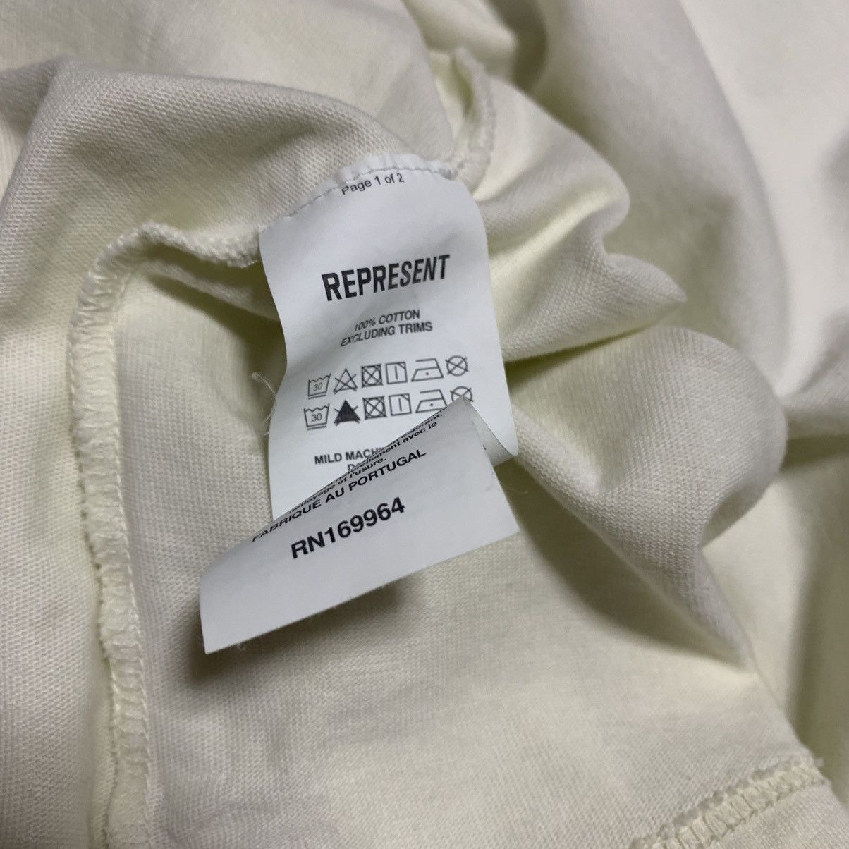 Represent Clo. Represent Small Owners Club Buttercream White Tee Size US S / EU 44-46 / 1 - 7 Thumbnail