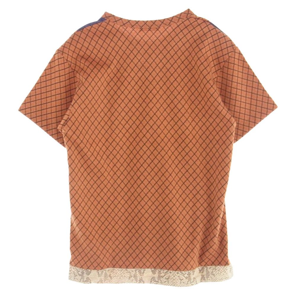 Comme des Garcons Homme Plus T-Shirt Snake/dot pattern pique layered short sleeve Orange Size US XS / EU 42 / 0 - 2 Thumbnail