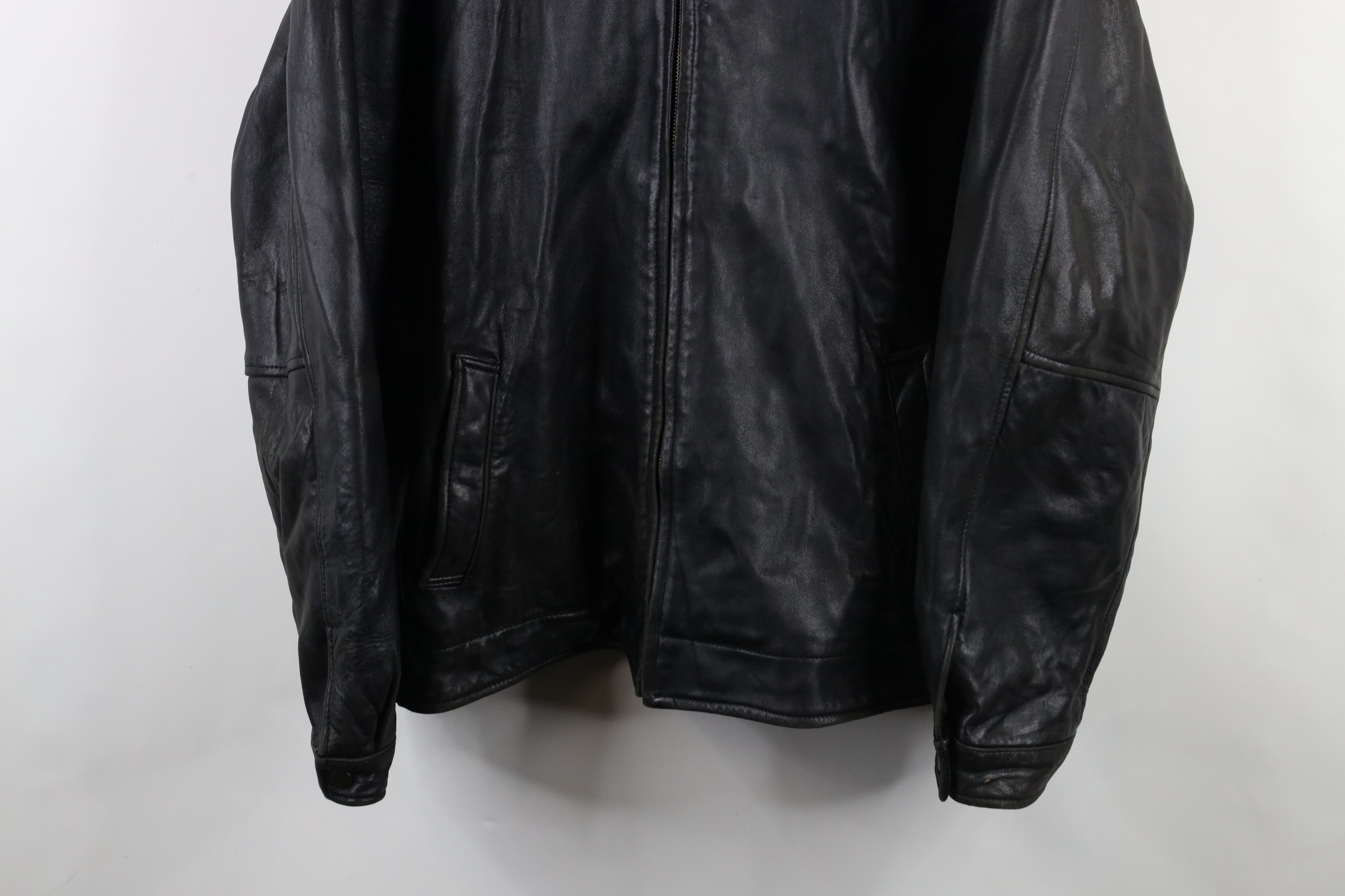 Vintage Vintage 90s Streetwear Quilted Soft Leather Bomber Jacket Size US XXL / EU 58 / 5 - 3 Thumbnail