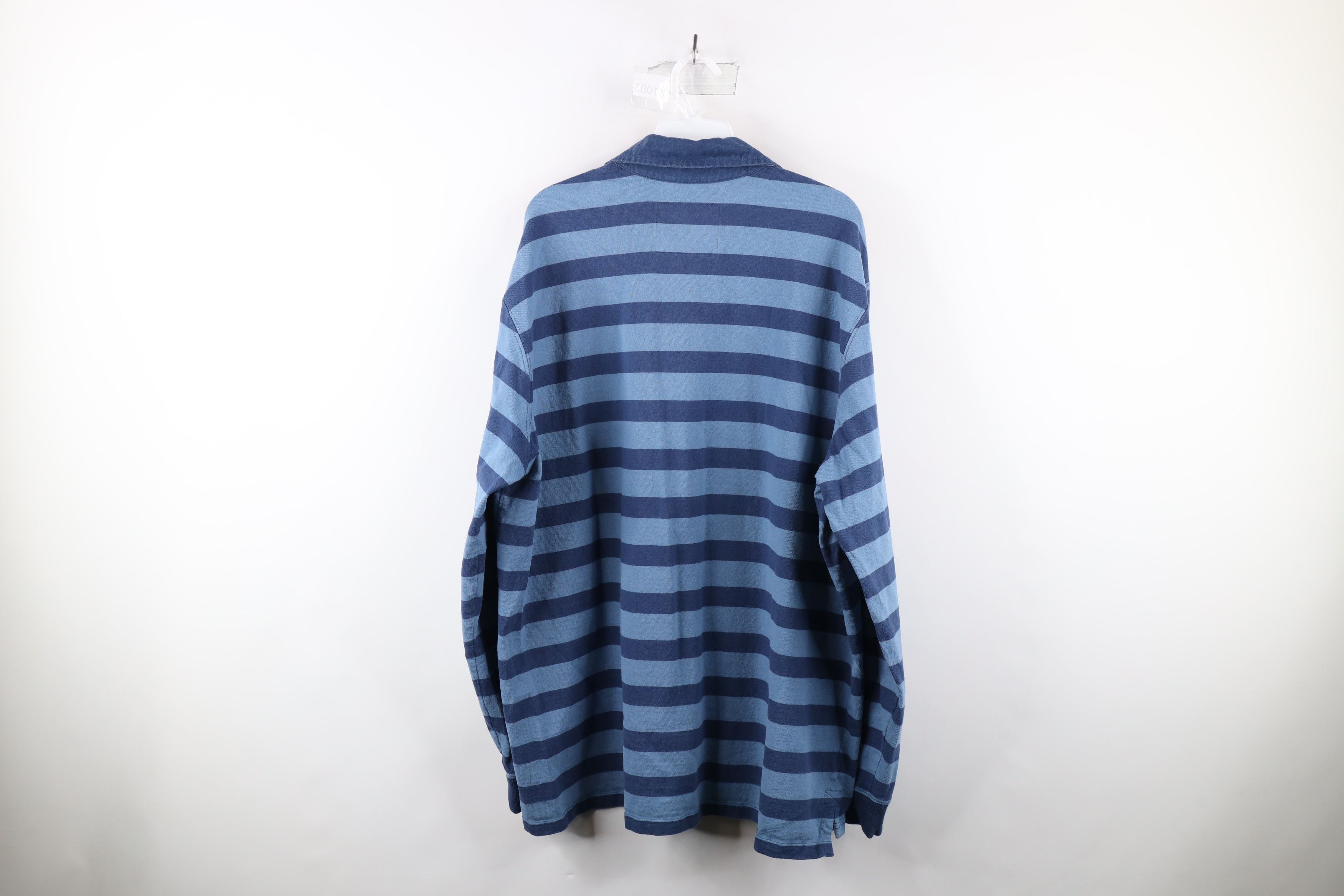 L.L. Bean × Vintage Vintage LL Bean Out Striped Long Sleeve Rugby Polo Shirt Size US XL / EU 56 / 4 - 9 Thumbnail