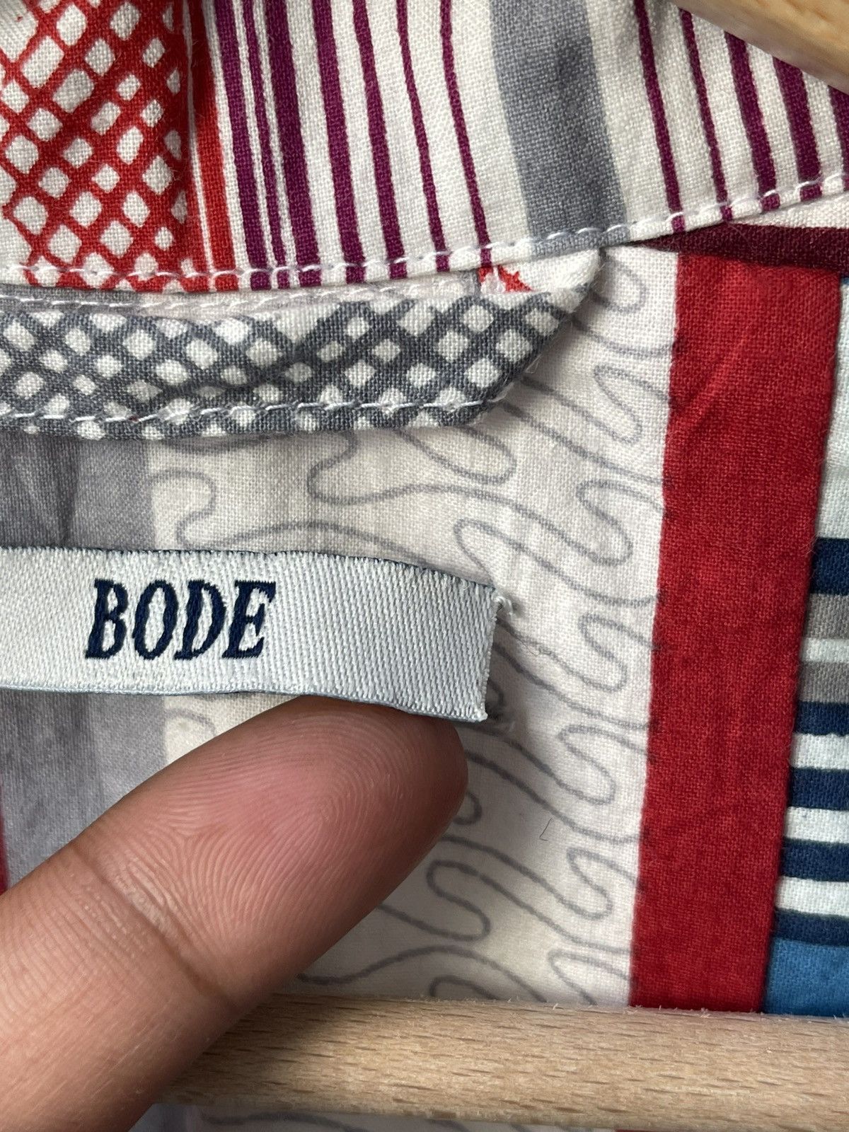 Bode Bode Patchwork Oxford Long Sleeves Shirt Size US S / EU 44-46 / 1 - 24 Thumbnail