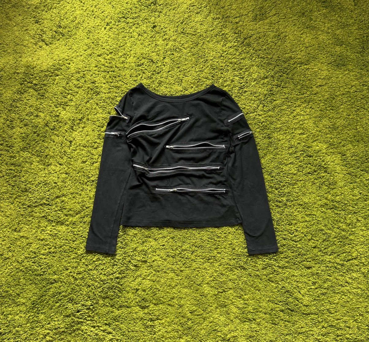 Vintage Y2K style avant garde all around zip longsleeve Size S / US 4 / IT 40 - 1 Thumbnail
