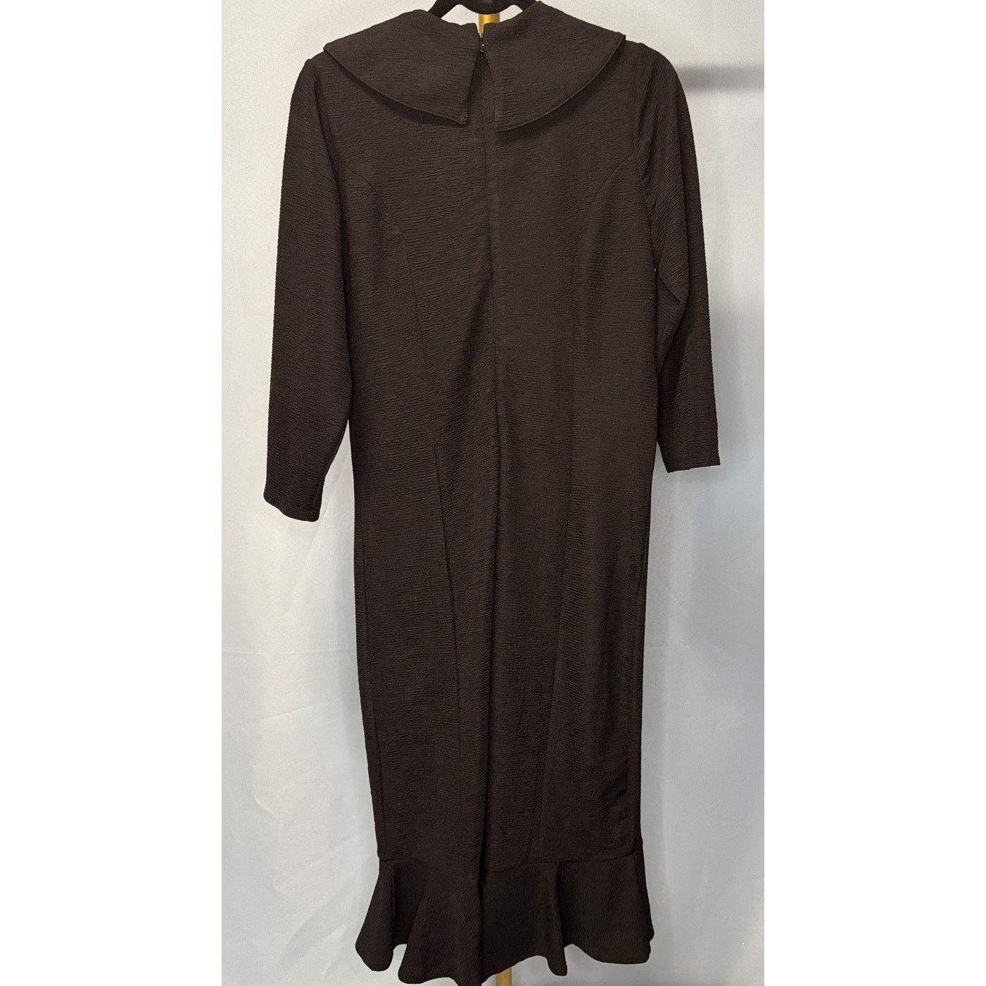 Other PLUS Size 12W | Women’s Stretch Crepe Flutter Hem Dress NWT Size XL / US 12-14 / IT 48-50 - 3 Thumbnail