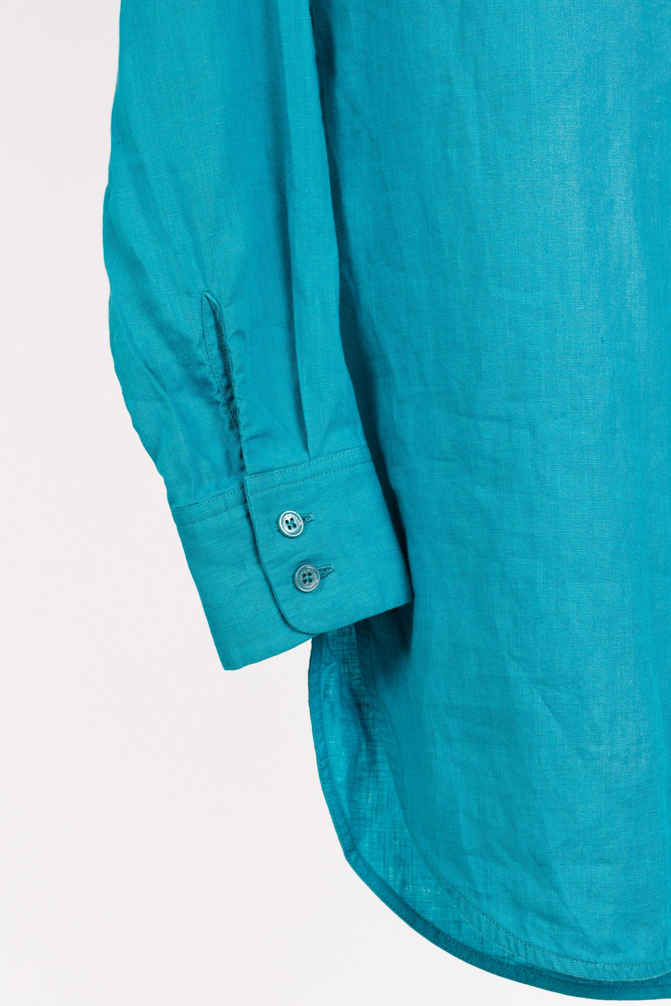Loro Piana Loro Piana Teal Linen Pintuck Bib Blouse Size S / US 4 / IT 40 - 6 Thumbnail