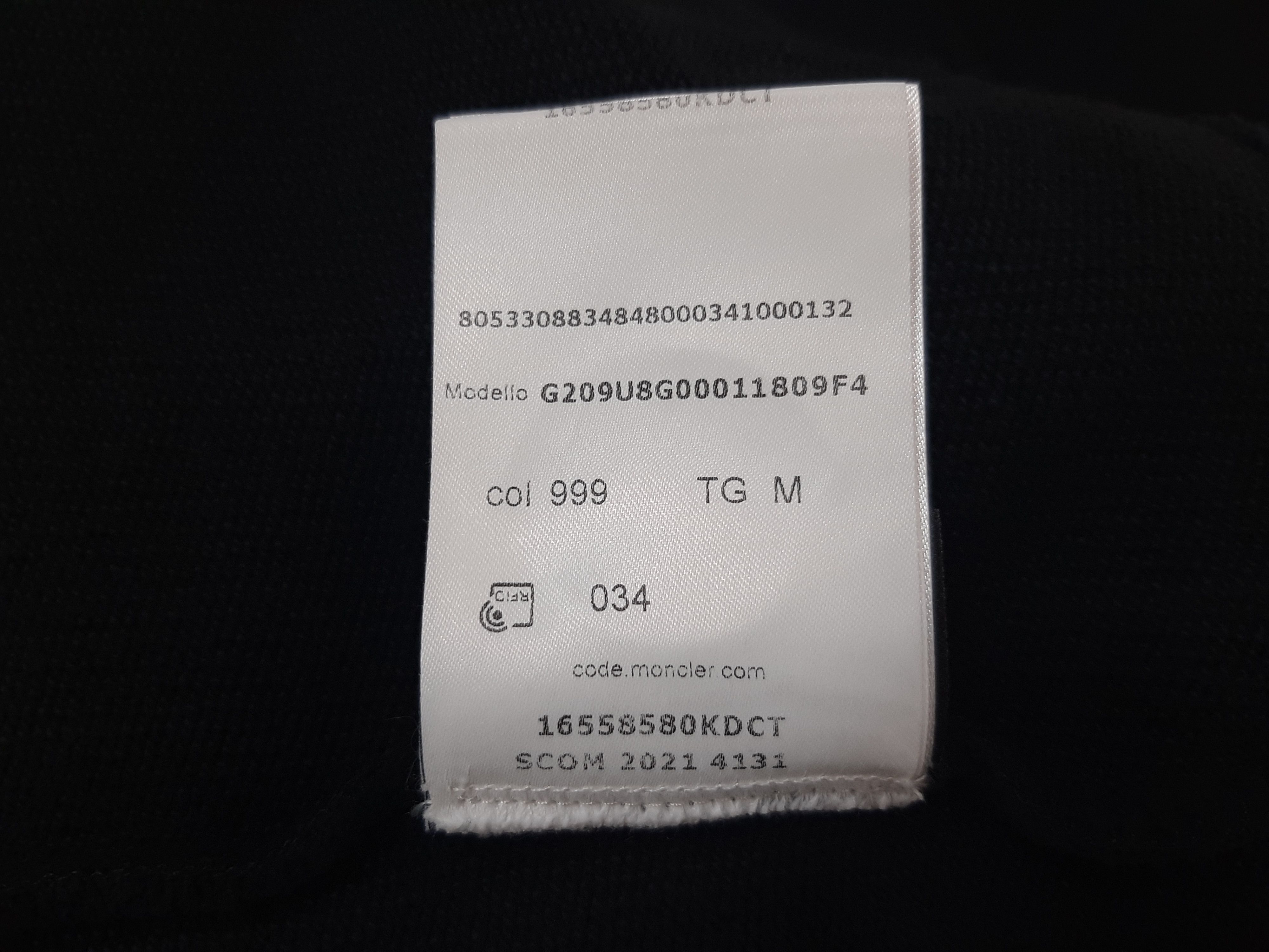 Moncler x Fragment Logo Hoodie Black Men's Size M