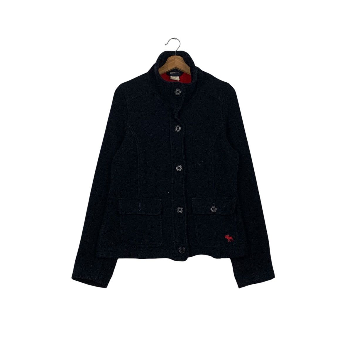 Abercrombie & Fitch ABERCROMBIE & FITCH Small Logo Wool Jacket #2331-C104 Size US L / EU 52-54 / 3 - 1 Thumbnail