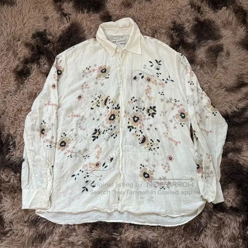 Our Legacy Our Legacy 23AW Silk Cotton Floral Shirt. Size US XL / EU 56 / 4 - 1 Thumbnail
