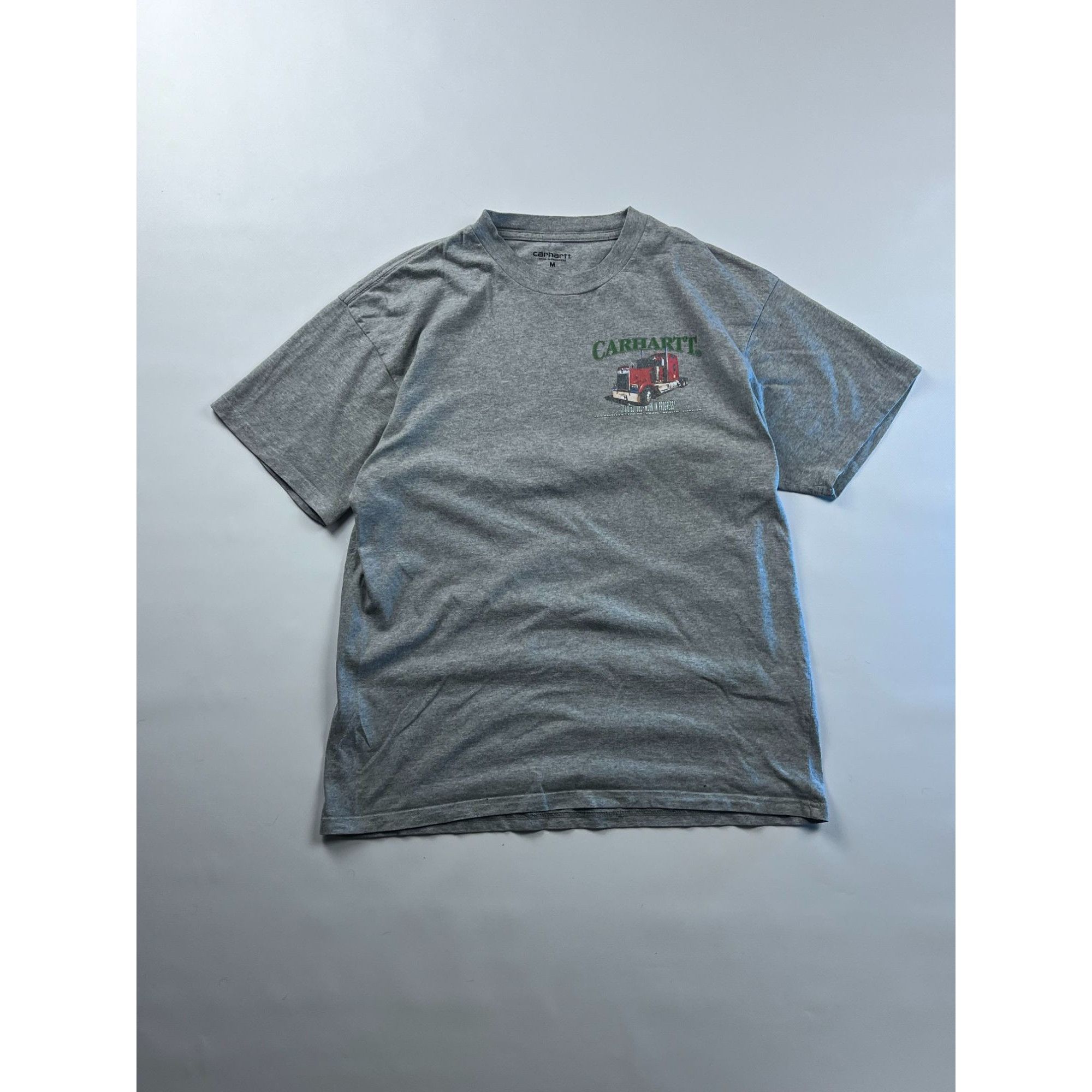 Carhartt × Vintage Carhartt Gray American Truck Graphic T-Shirt Size US M / EU 48-50 / 2 - 6 Thumbnail