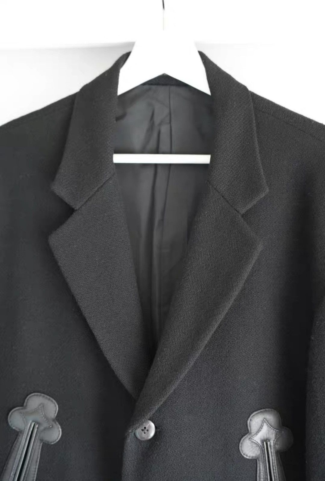 Yohji Yamamoto Yohji Yamamoto 88aw Leather Flower Blazer K4 Size US S / EU 44-46 / 1 - 3 Thumbnail
