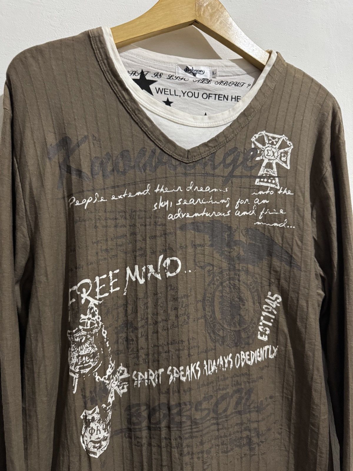 Hysteric Glamour Y2k Bobson 2 layer poem lgb ifsixwasnine longsleeve Size US L / EU 52-54 / 3 - 2 Thumbnail