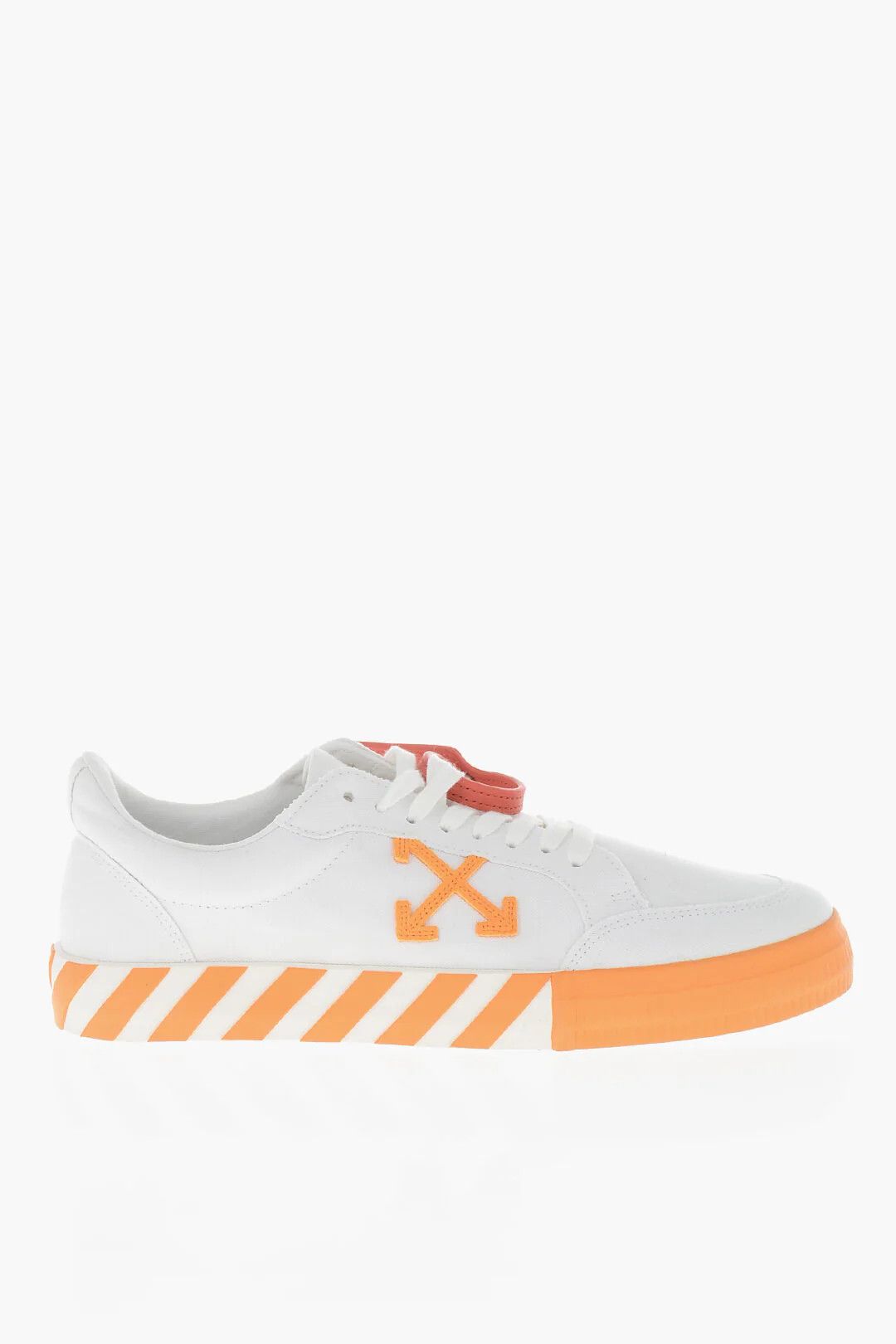 Off-White og1mm0426 Low-Top Canvas Sneakers in White & Orange Size US 12 / EU 45 - 1 Thumbnail