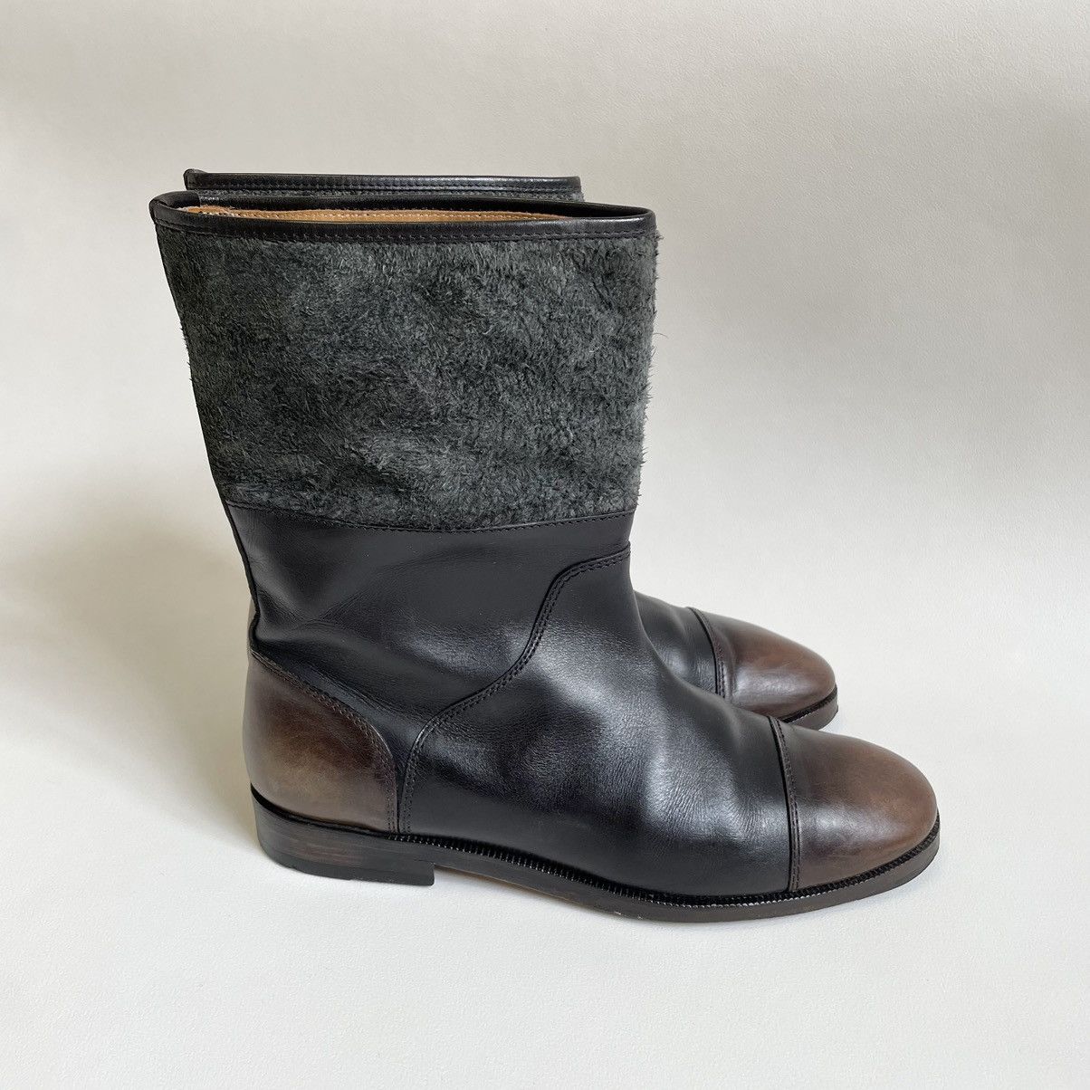 Maison Margiela Burnished Leather ‘Engineer Boots’ Size US 8 / EU 41 - 1 Thumbnail