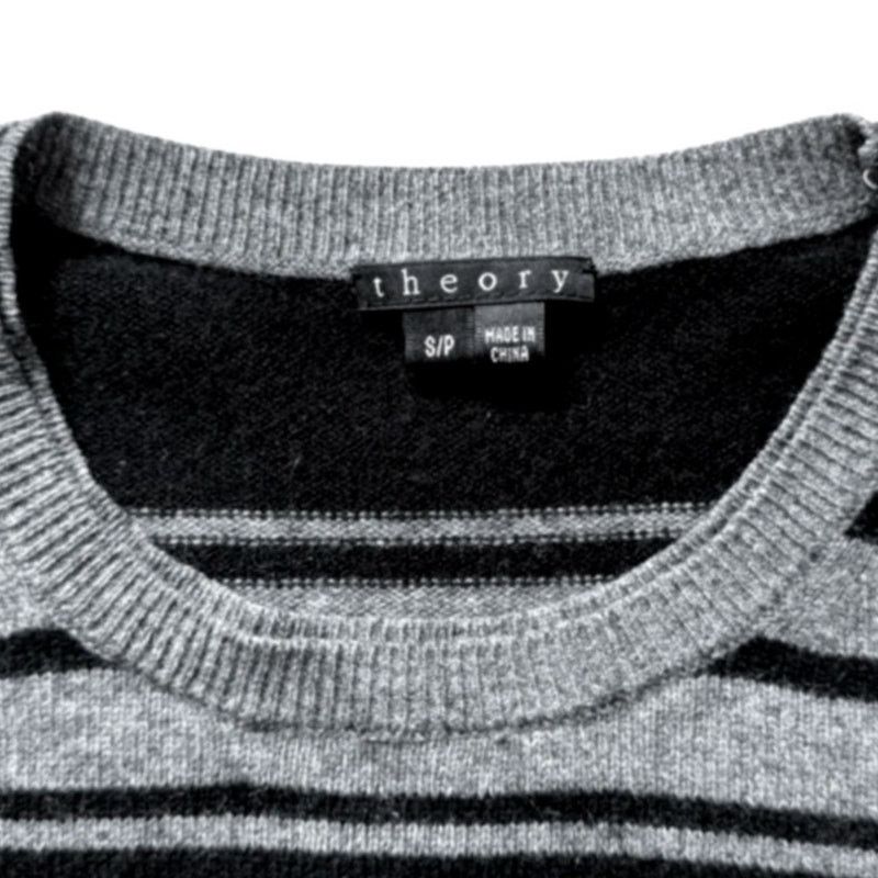 Theory Theory Gray/Black Cashmere Sweater | Size S Size S / US 4 / IT 40 - 6 Thumbnail
