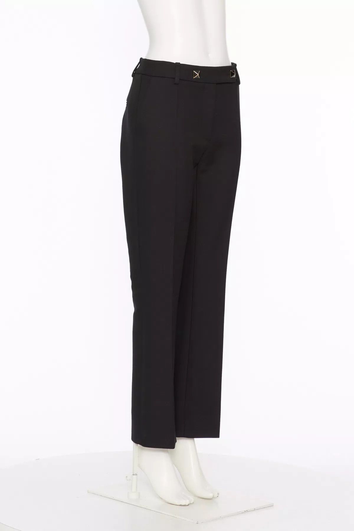 Valentino o1s1wg110925 Crepe Couture Trousers in Black Size 27" / US 4 / IT 40 - 3 Thumbnail