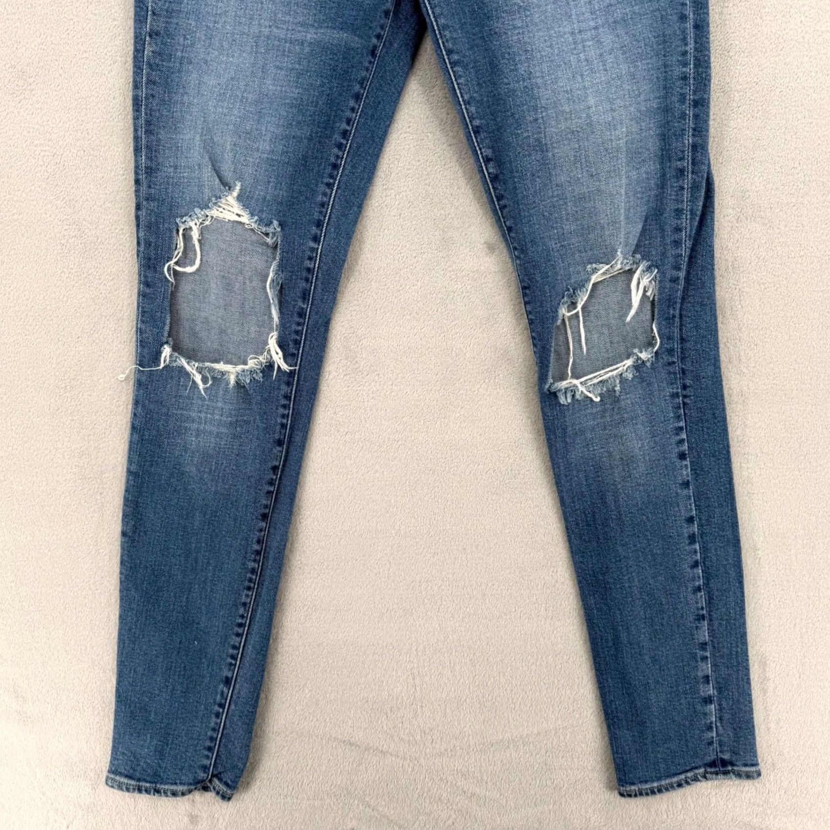 Levi's Levi's Premium 721 High Rise Skinny Distressed Blue Jeans Womens Size 27 Size 27" / US 4 / IT 40 - 4 Thumbnail