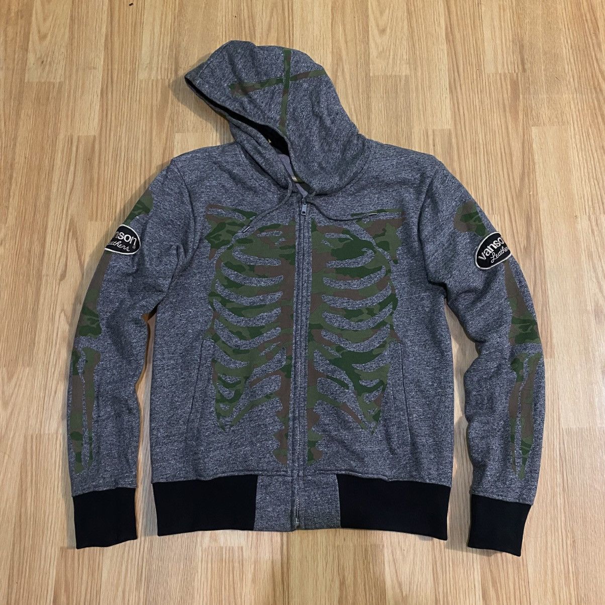 Vanson Leathers Vanson leathers skeleton ziphoodie Size US M / EU 48-50 / 2 - 2 Thumbnail