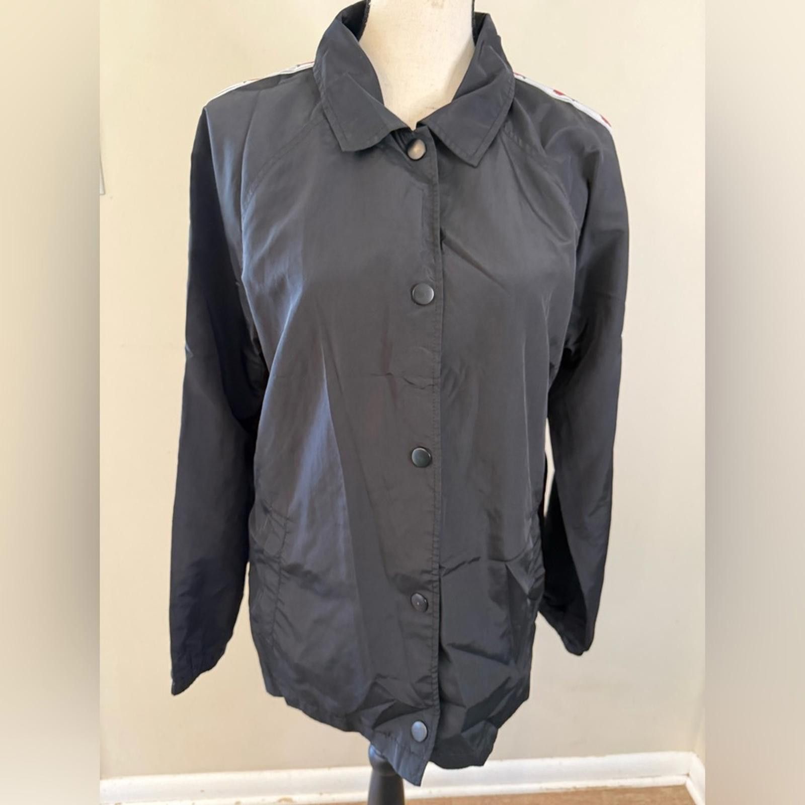 Empyre Empyre black rose jacket snaps long sleeves windbreaker M Size M / US 6-8 / IT 42-44 - 4 Thumbnail