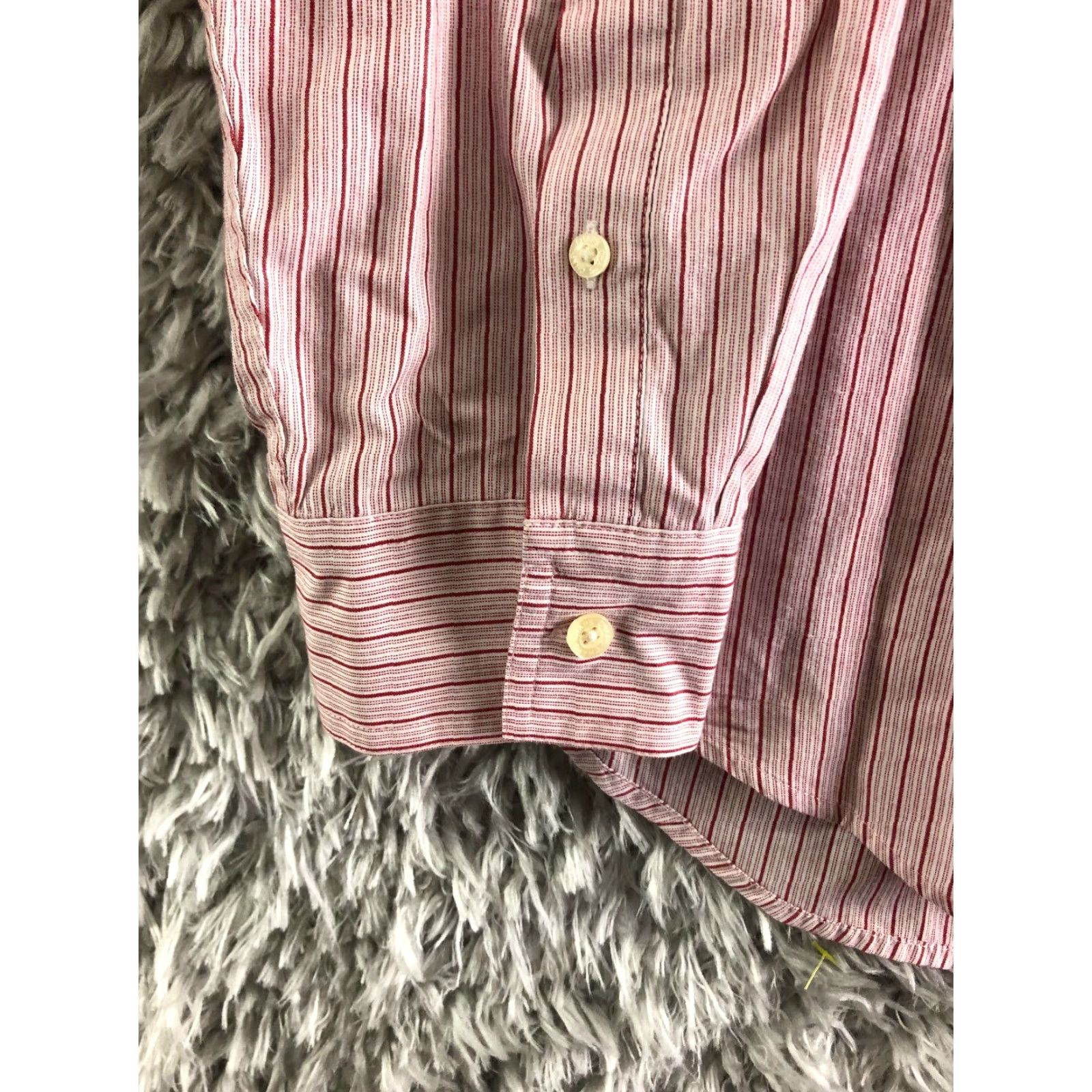 Chaps Chaps Easy Care Shirt Striped Button-Down Long Sleeve Red Mens XL Size US XL / EU 56 / 4 - 3 Thumbnail