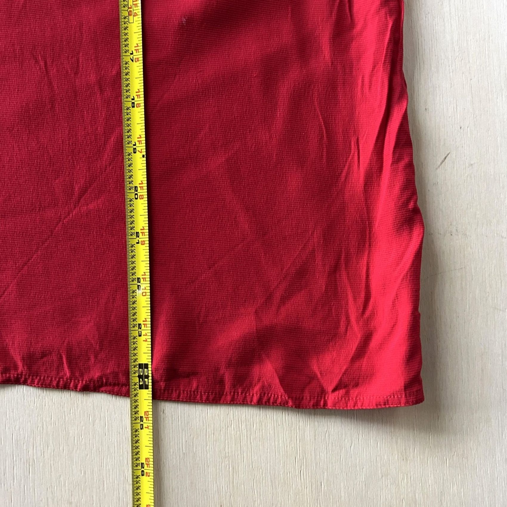 Vintage Vintage 90s Blouse Womens Medium Red Silk Short Sleeve Basic Pullover Solid Top Size M / US 6-8 / IT 42-44 - 5 Thumbnail