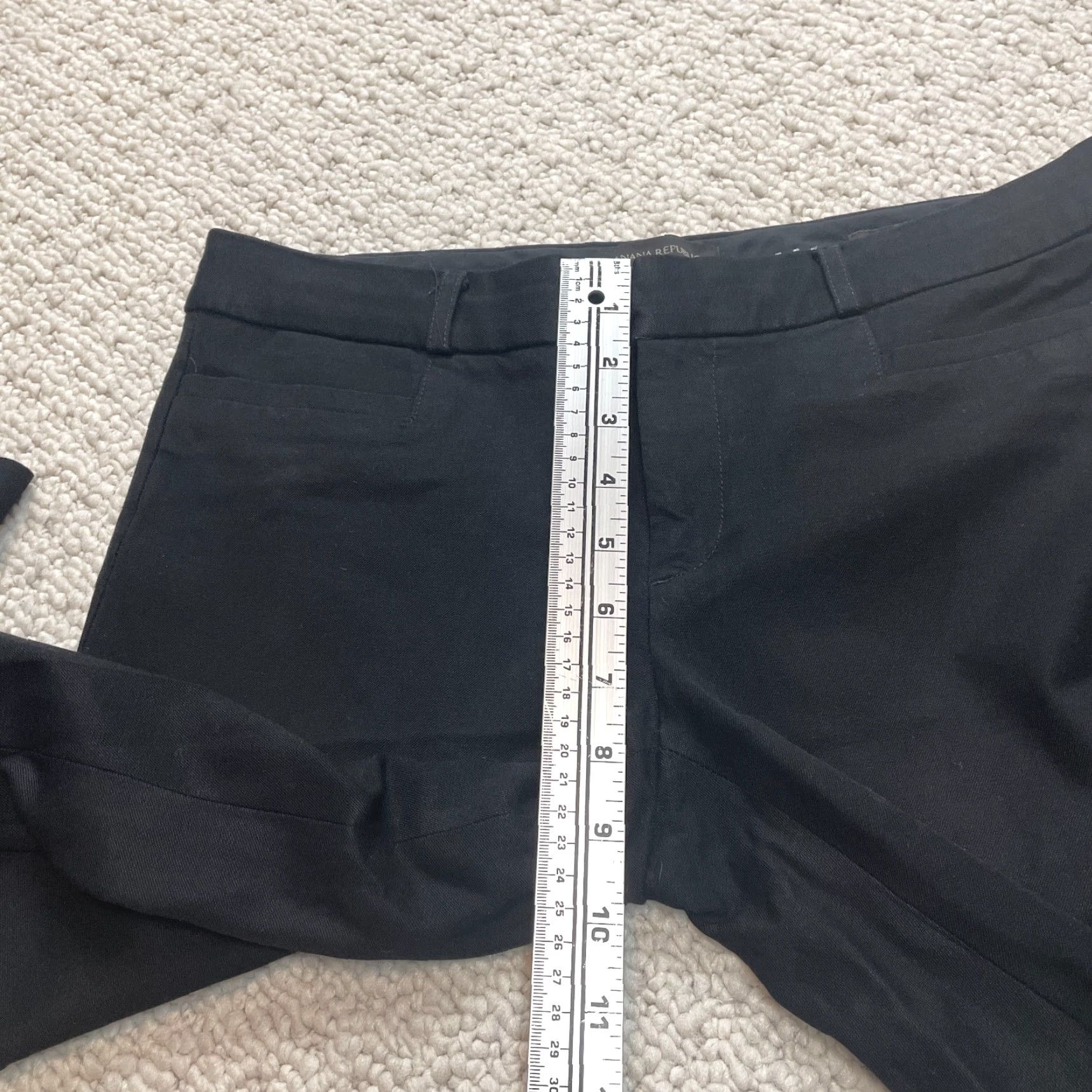 Banana Republic VINTAGE Banana Republic Sloan Pants Womens 4 Black Dress Chino Ankle Slacks Solid 29x25 Size 29" - 4 Thumbnail
