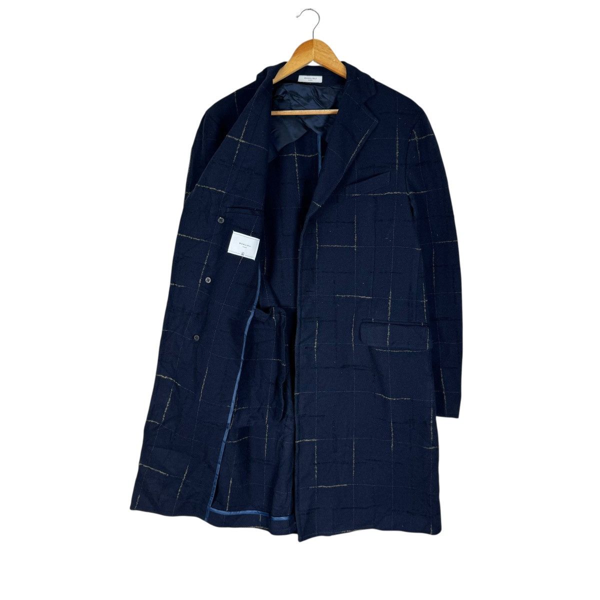 Boglioli ❄️BOGLIOLI STRIPED DISTRESS LONG COAT JACKET Size US M / EU 48-50 / 2 - 8 Thumbnail