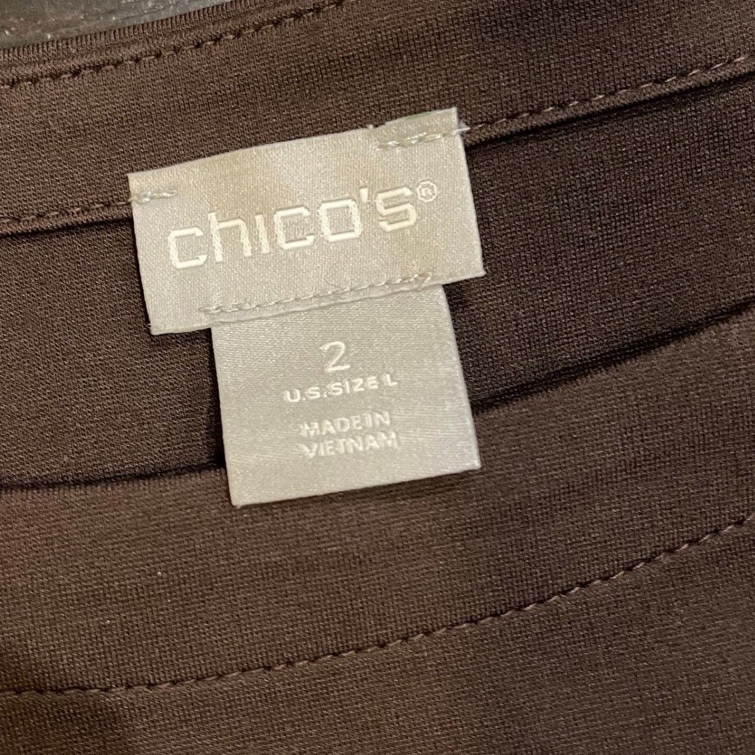 Chicos Long Sleeve Top Button Cuffs Tunic Blouse Casual Preppy Chic Size XS / US 0-2 / IT 36-38 - 3 Thumbnail