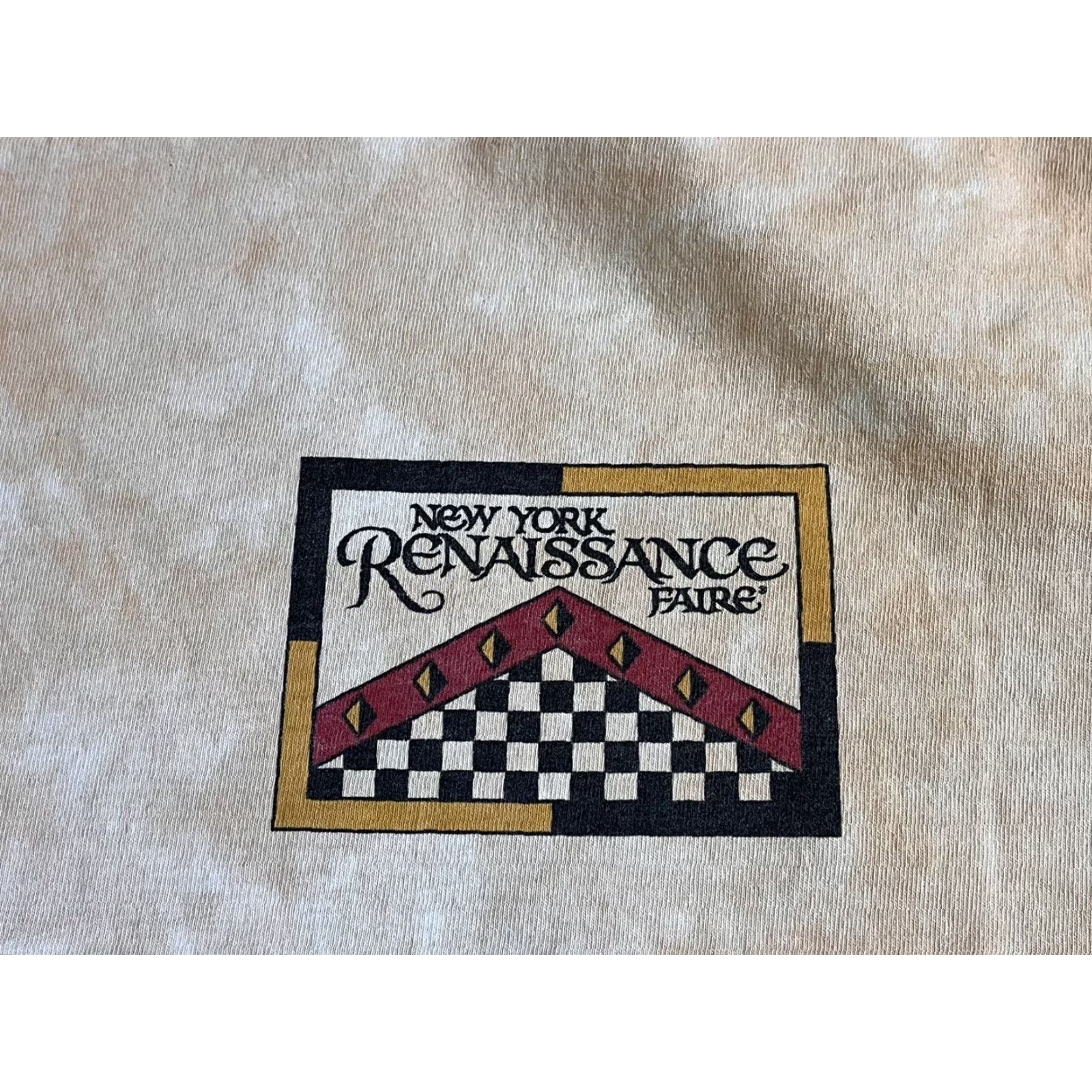 Vintage VINTAGE New York Renaissance Faire Shirt Men's XXL Tan White Tie Dye Distressed Size US XXL / EU 58 / 5 - 3 Thumbnail
