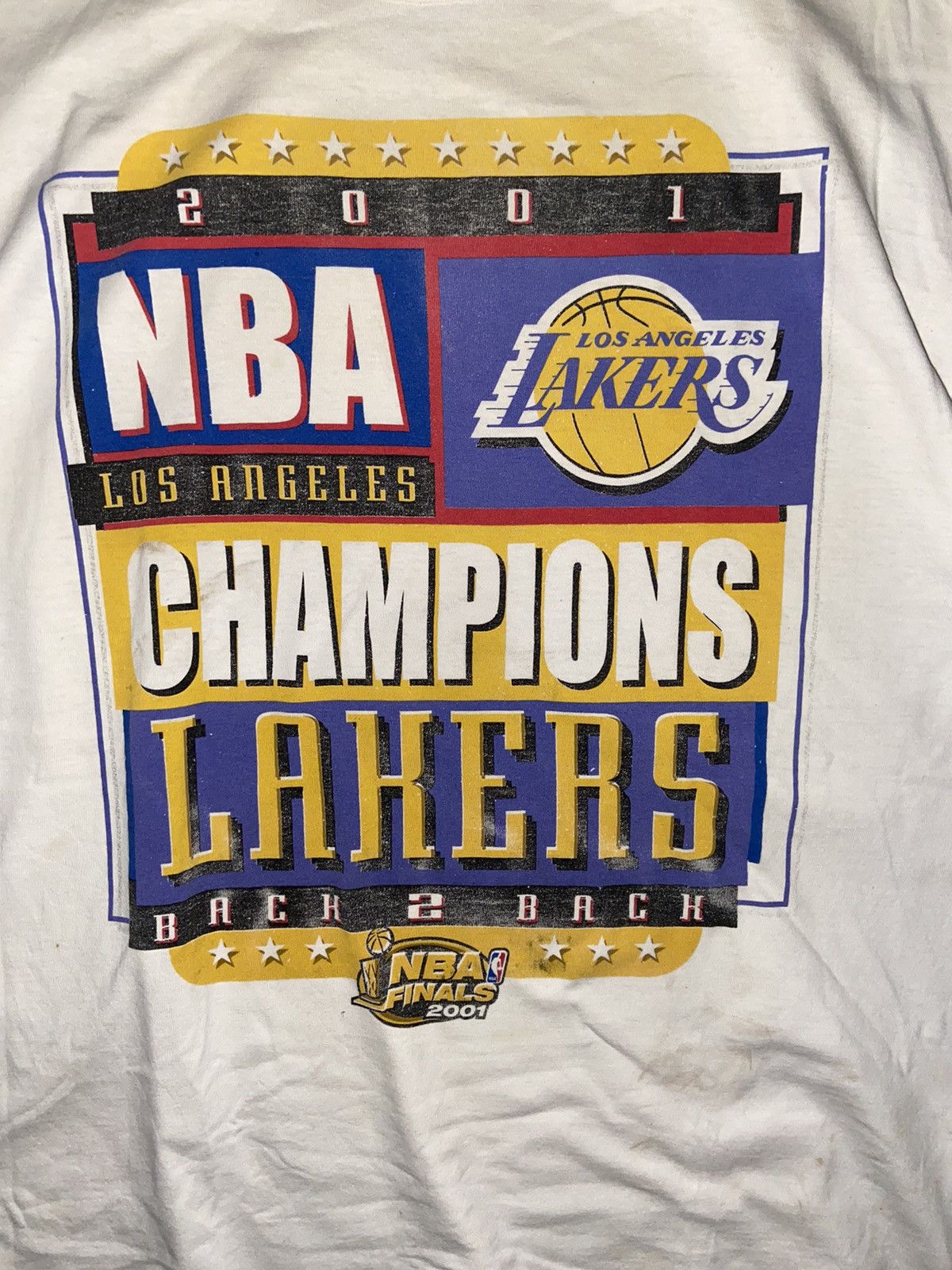 NBA NBA 2001 BACK TO BACK CHAMPIONS LOS ANGELES LAKERS Size US XL / EU 56 / 4 - 3 Thumbnail