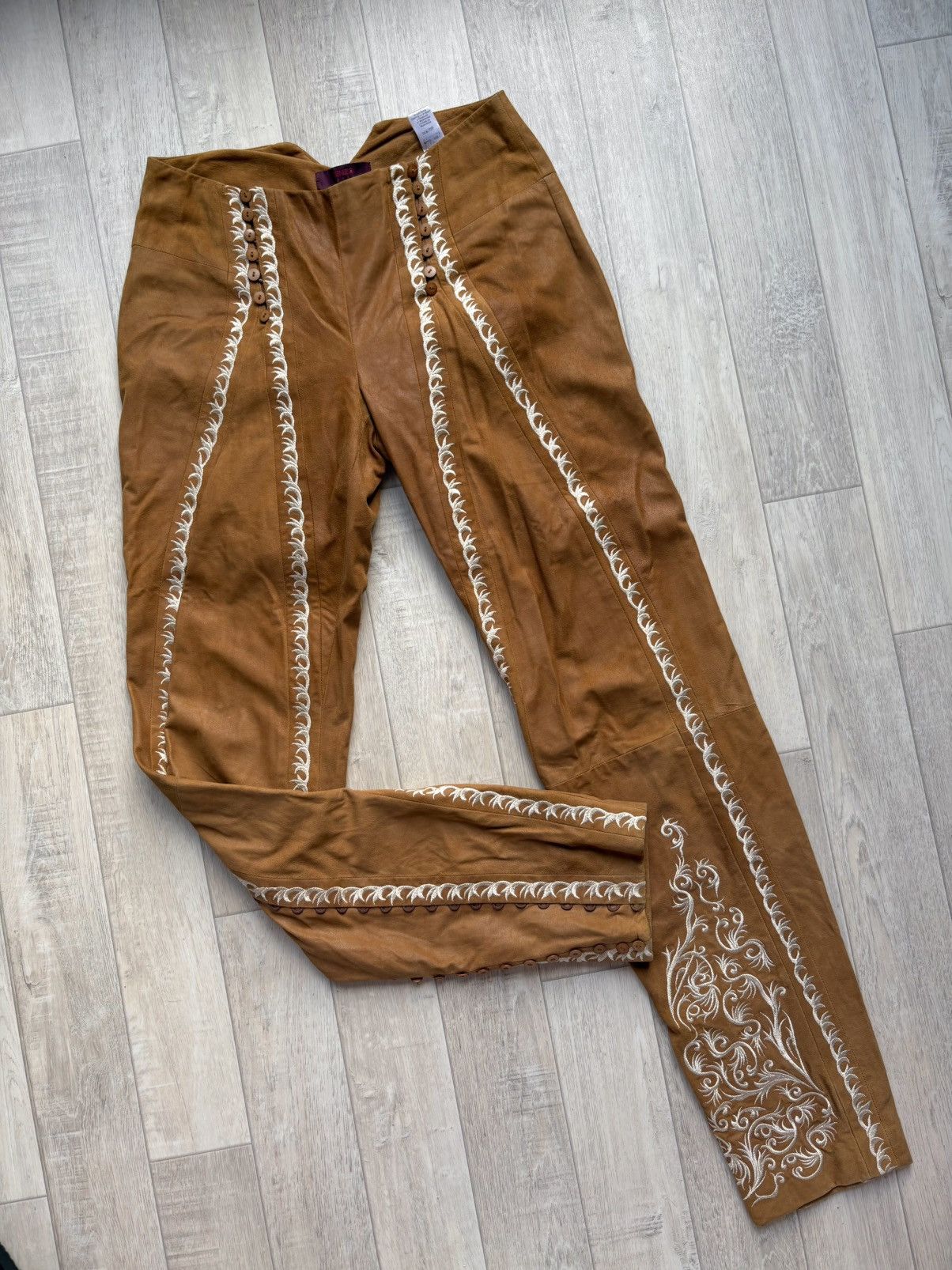 Kenzo Kenzo vintage country cowboy leather embroidered trousers Size US 40 / EU 56 - 1 Thumbnail