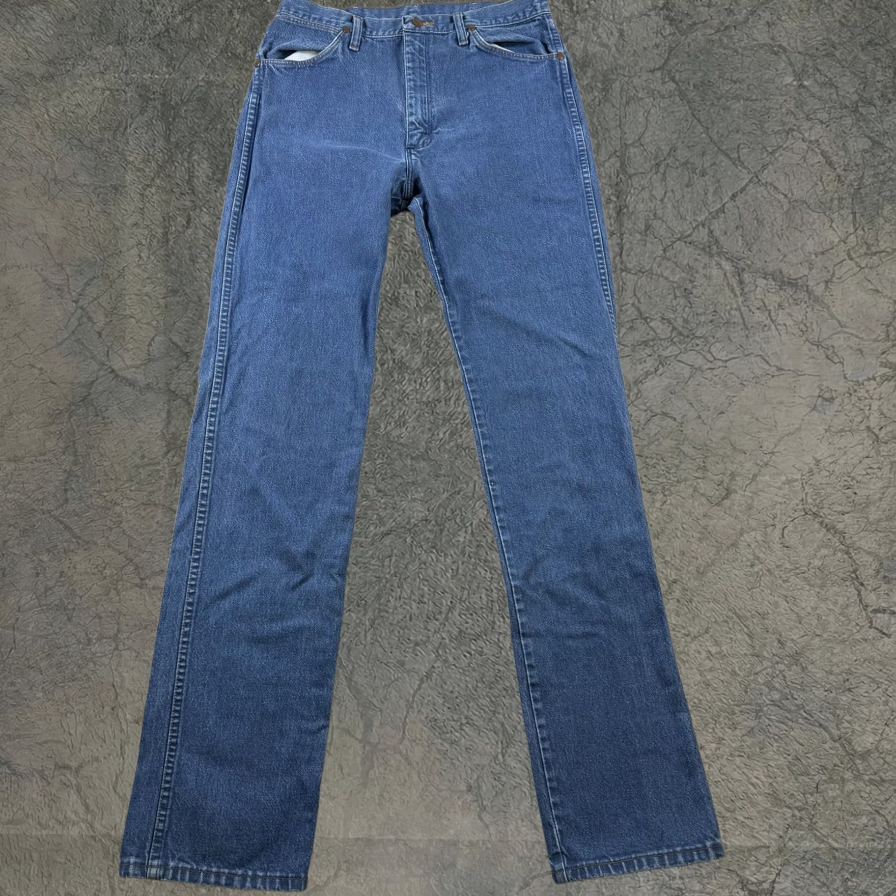 Vintage Wrangler Jeans Mens 32 Regular Blue 13mwz Cowboy Cut Western Rodeo Denim Straight 34x38 (Fit 32x36), Men's