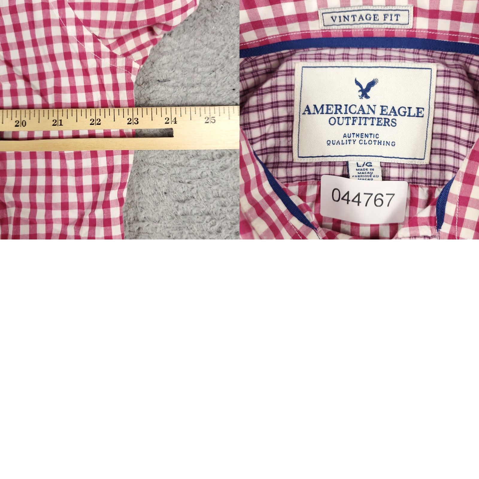 American Eagle Outfitters American Eagle Outfitters Shirt Men L Red Check Long Sleeve Cotton Button-Up Casual Size US L / EU 52-54 / 3 - 8 Thumbnail