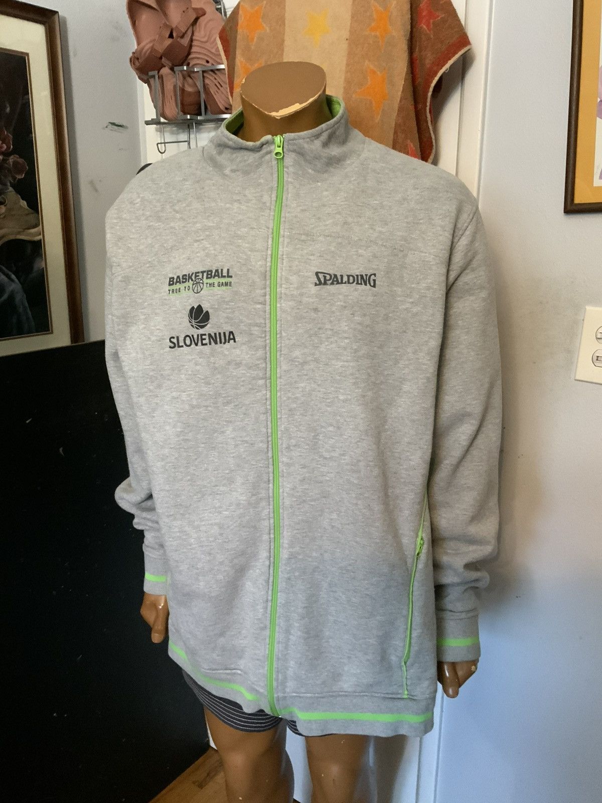 Spalding Slovenia National Basketball FIBA EuroBasket Track Jacket Size US XXL / EU 58 / 5 - 9 Thumbnail