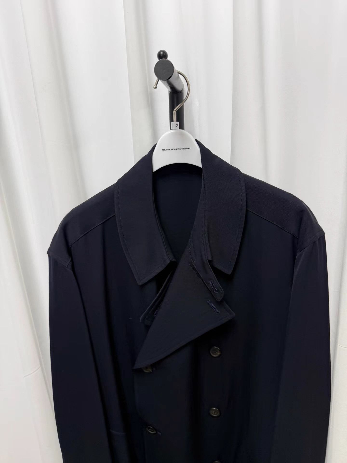 Yohji Yamamoto Yohji Yamamoto Y's Navy DB Wool Coat K20 Size US M / EU 48-50 / 2 - 3 Thumbnail