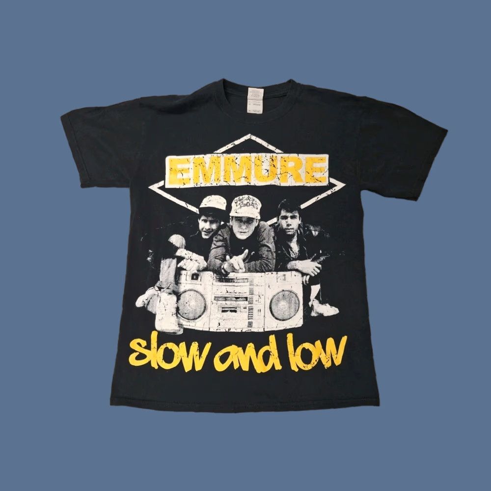 Gildan VINTAGE Beastie Boys Shirt Emmure Slow Low Band Tour Hip Hop Rock Retro M Black Cotton Knit Men M T-Shirt Size US M / EU 48-50 / 2 - 1 Thumbnail