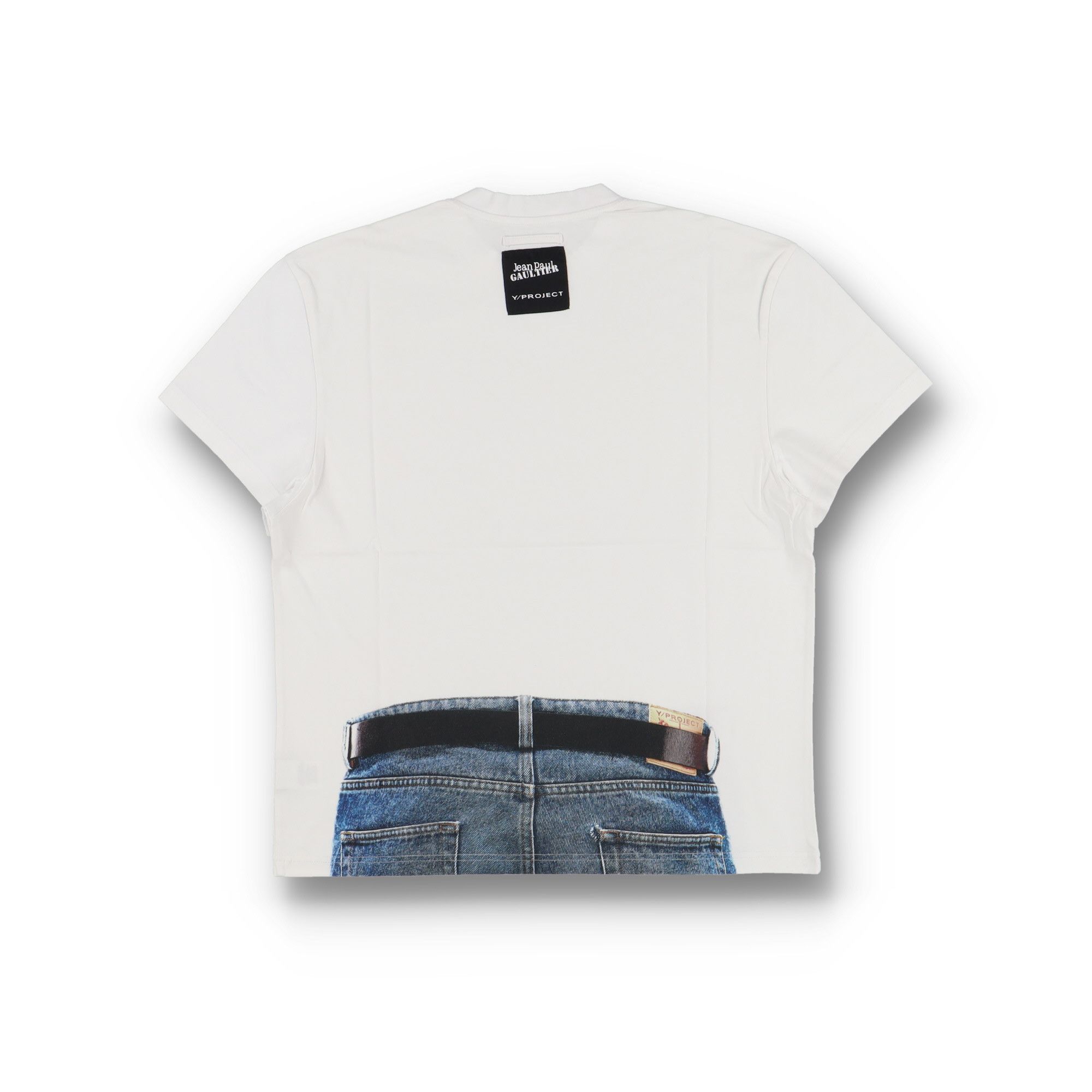 Jean Paul Gaultier × Y/Project White Trompe L'oeil Belt T-Shirt Size US S / EU 44-46 / 1 - 8 Thumbnail