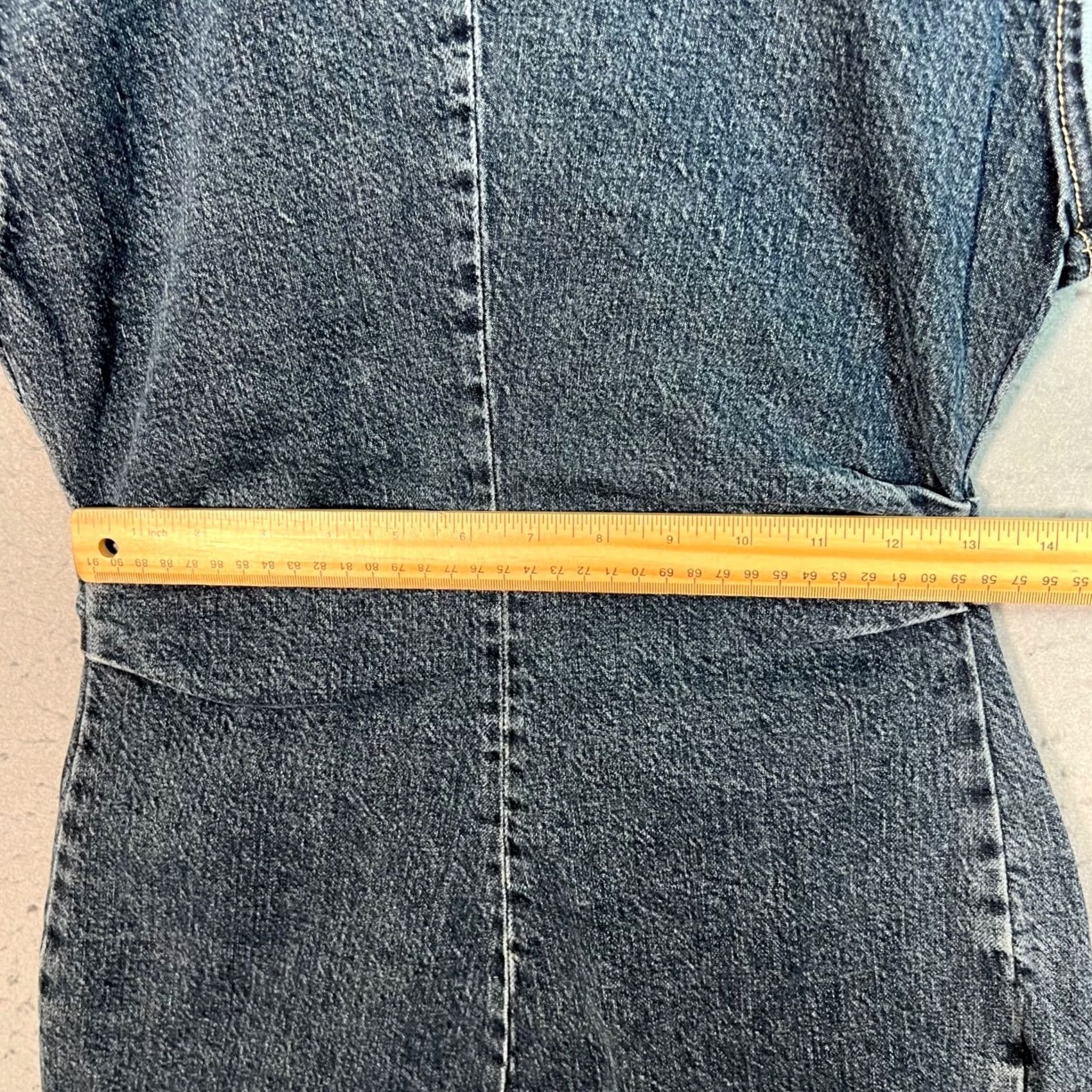 Zara Zara Blue Denim Dress Womens XS Sleeveless Cotton Blend A-Line Mini Casual VintageNo (DS) Size XS / US 0-2 / IT 36-38 - 7 Thumbnail